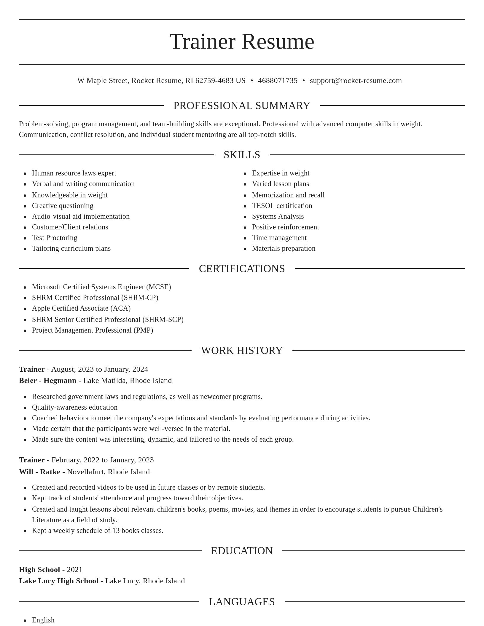 Elegant resume template
