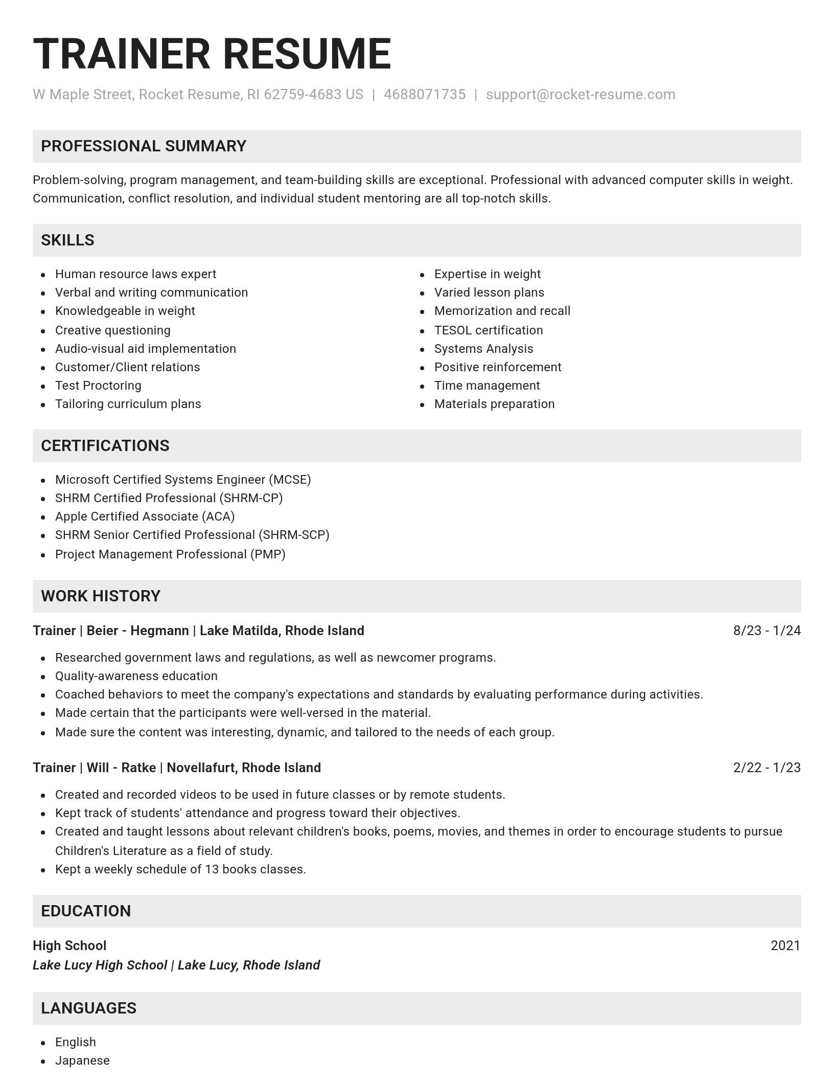 Genius resume template