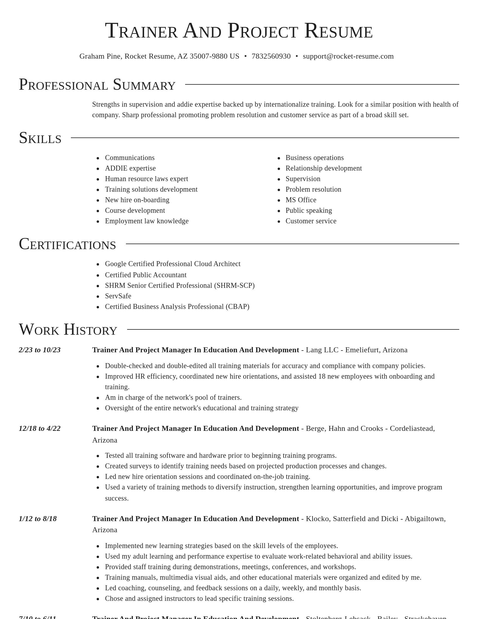 Director resume template