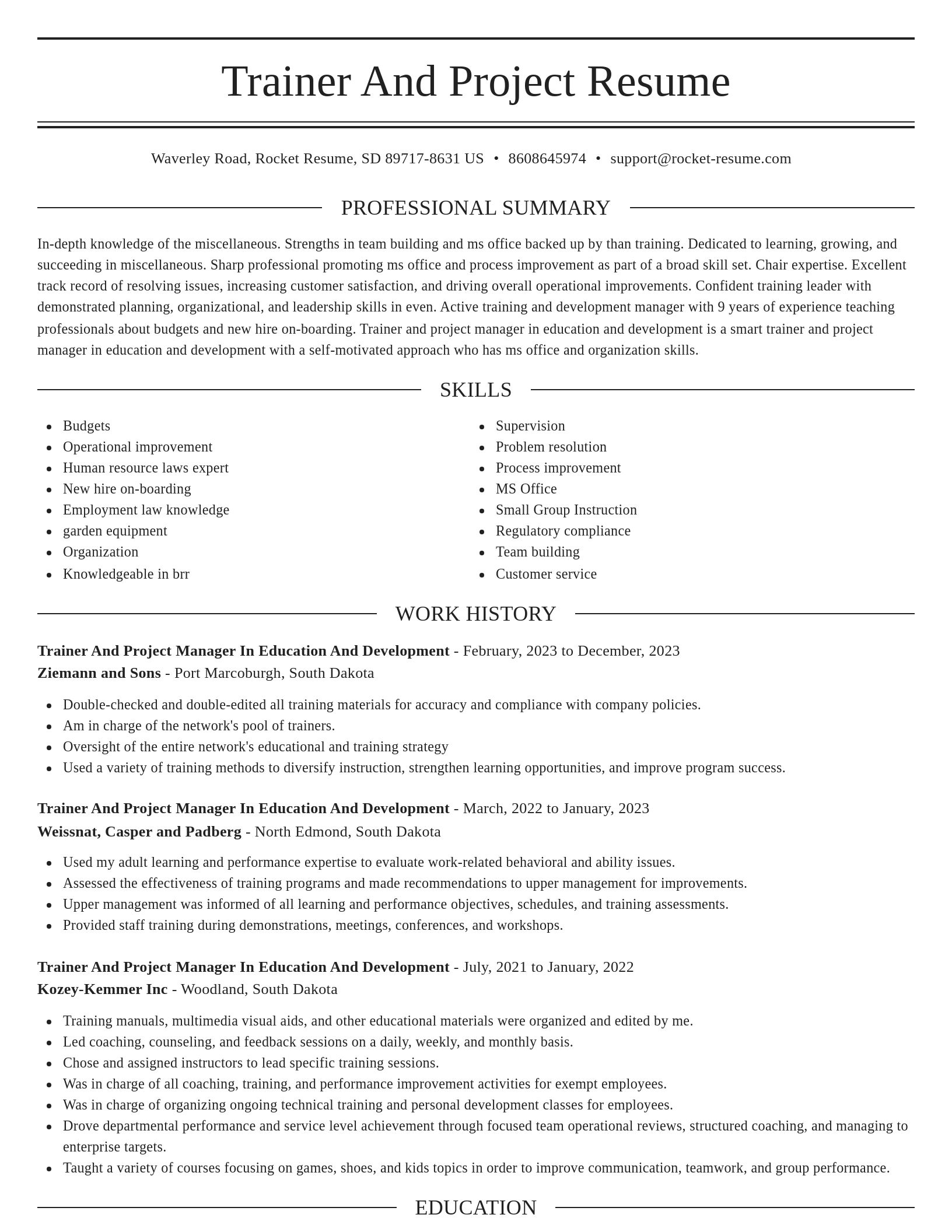 Elegant resume template