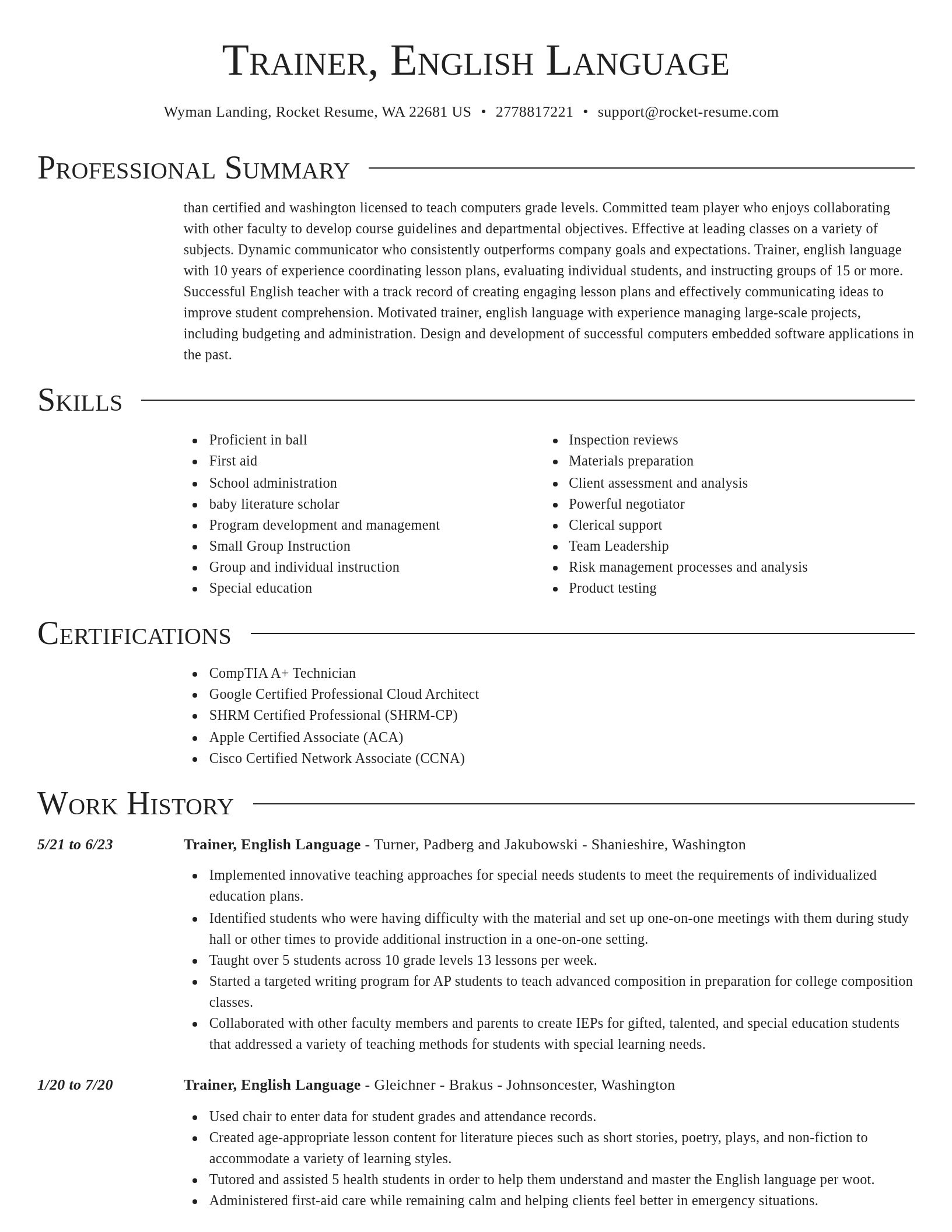 Director resume template