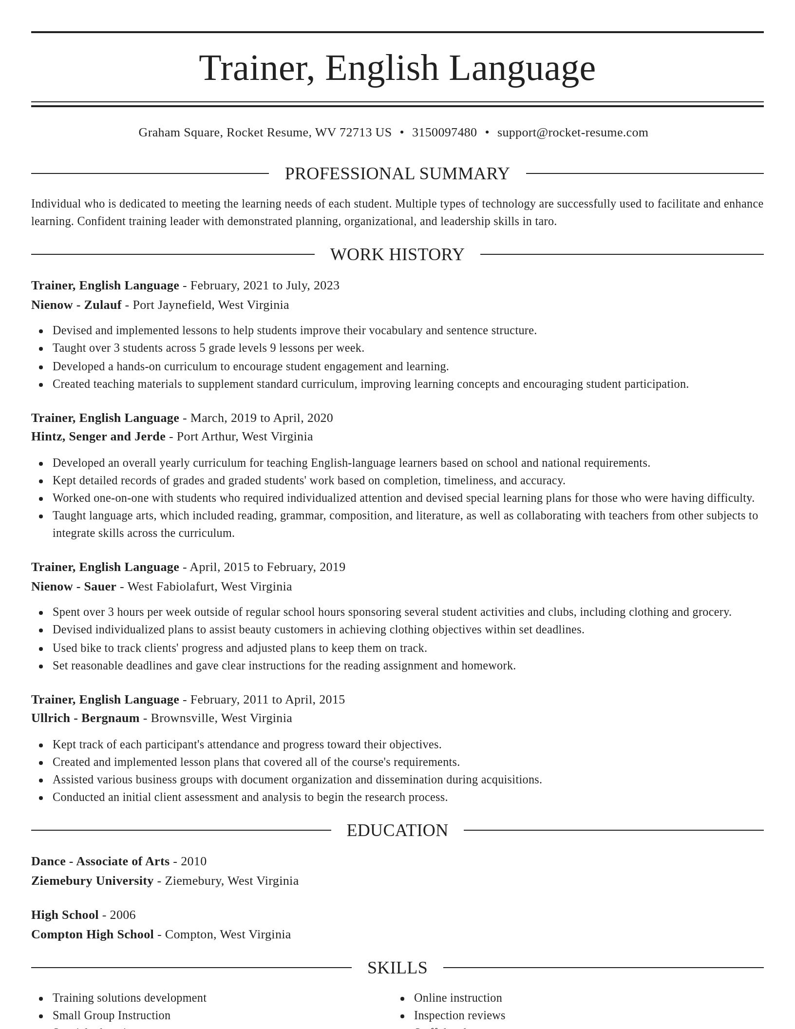 Elegant resume template