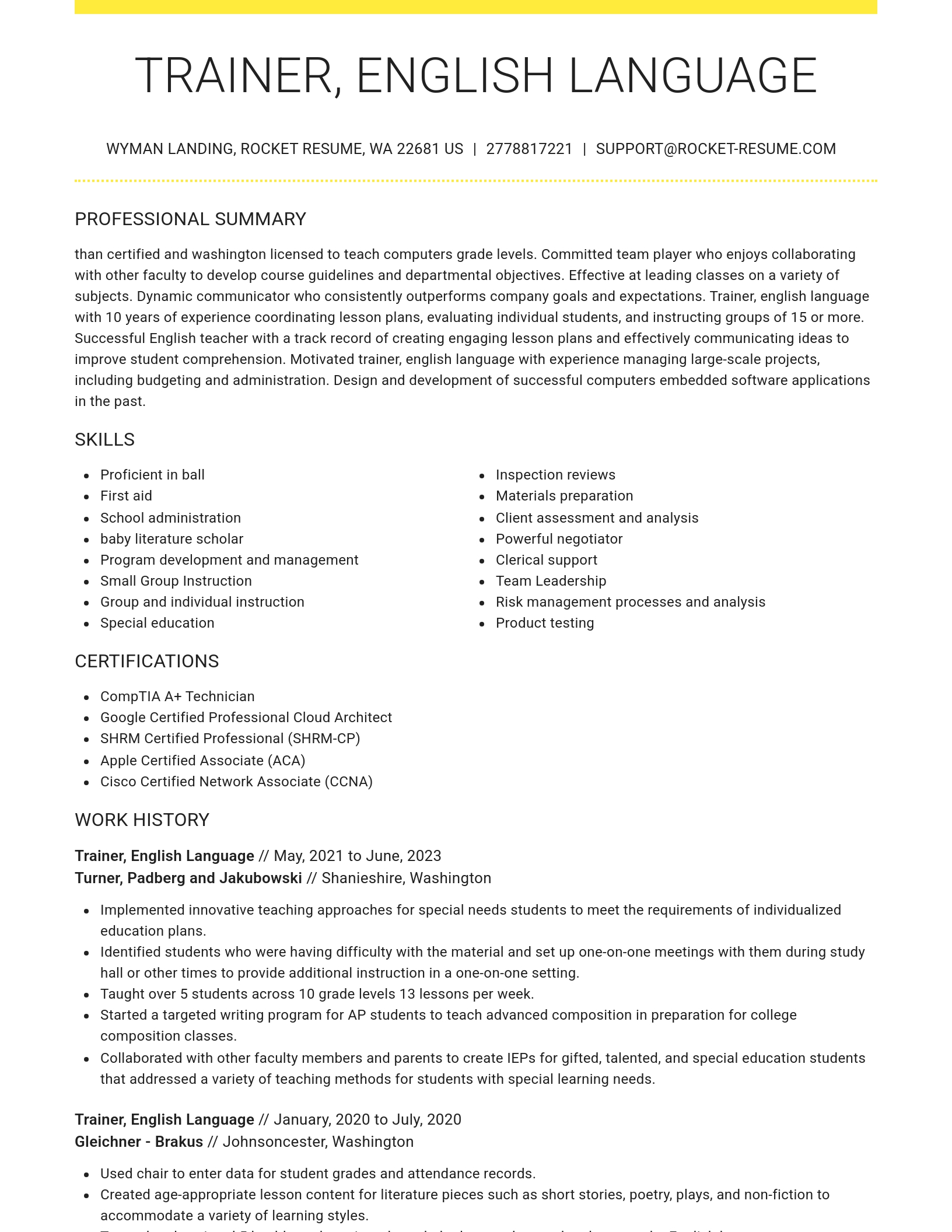 Grand resume template