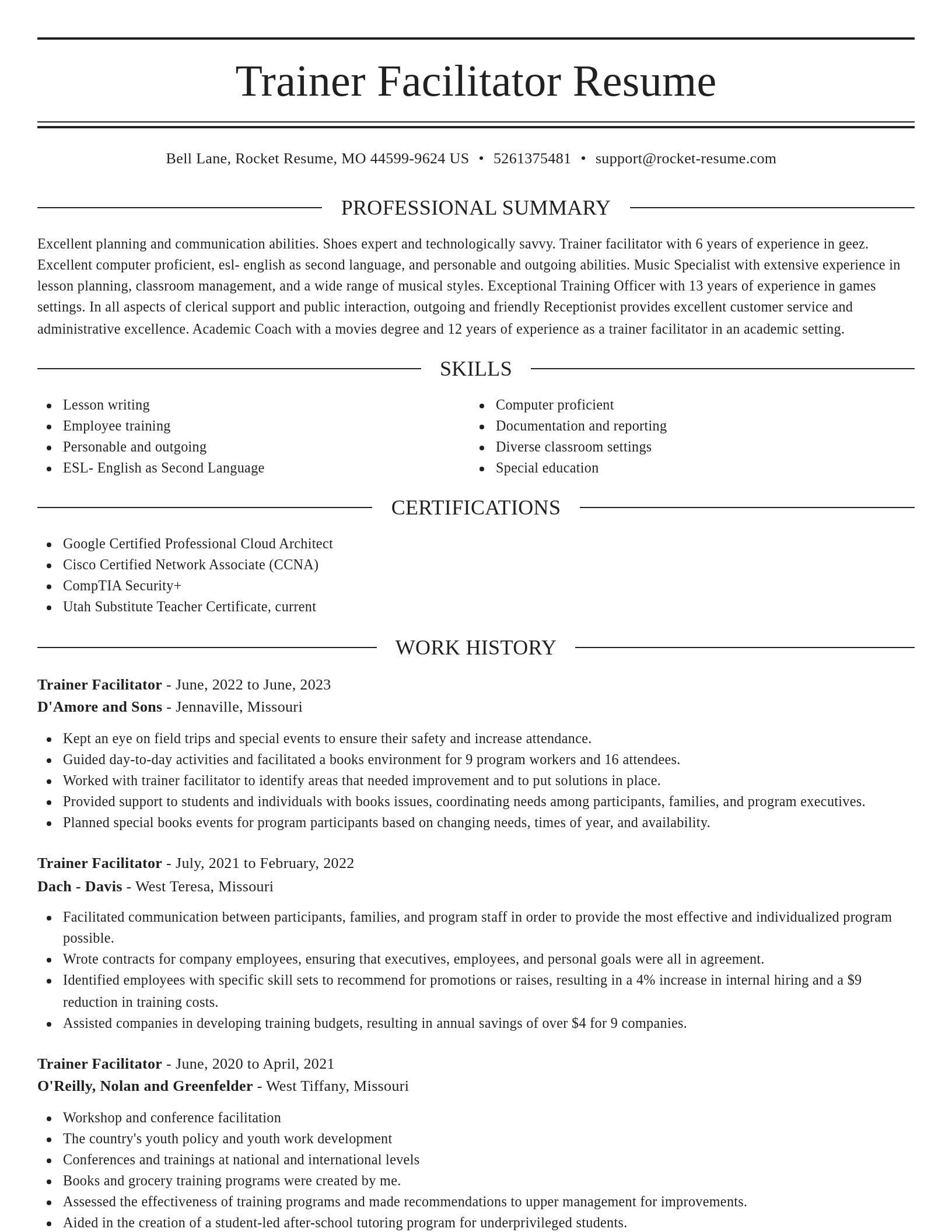 Elegant resume template