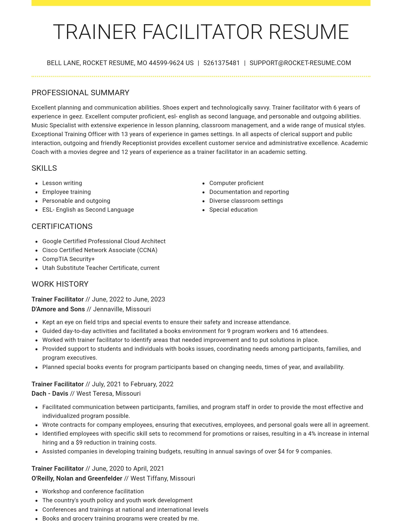 Grand resume template