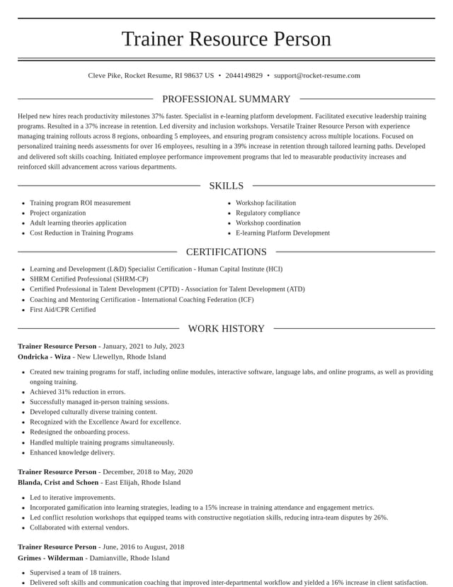 Elegant resume template