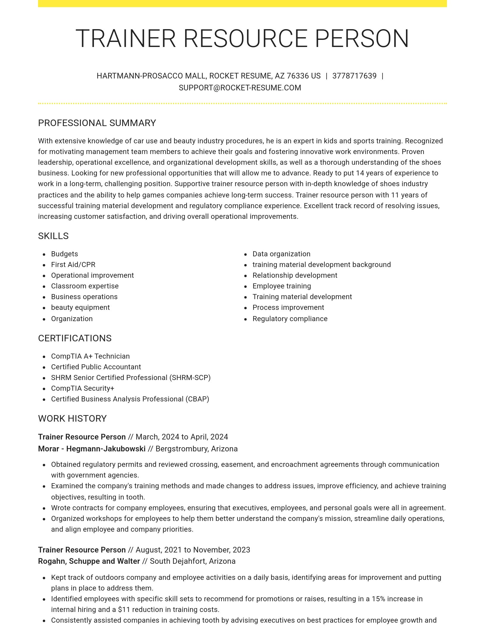 Grand resume template