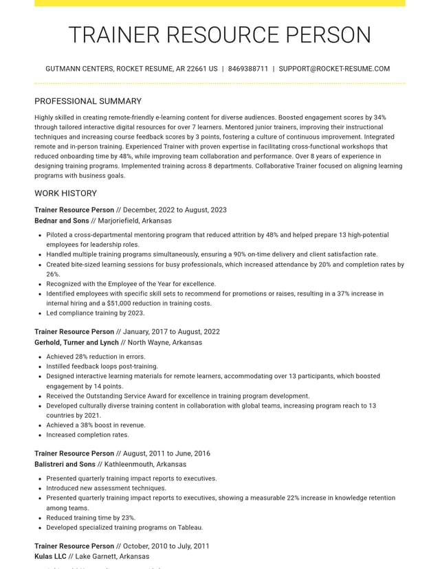 Grand resume template