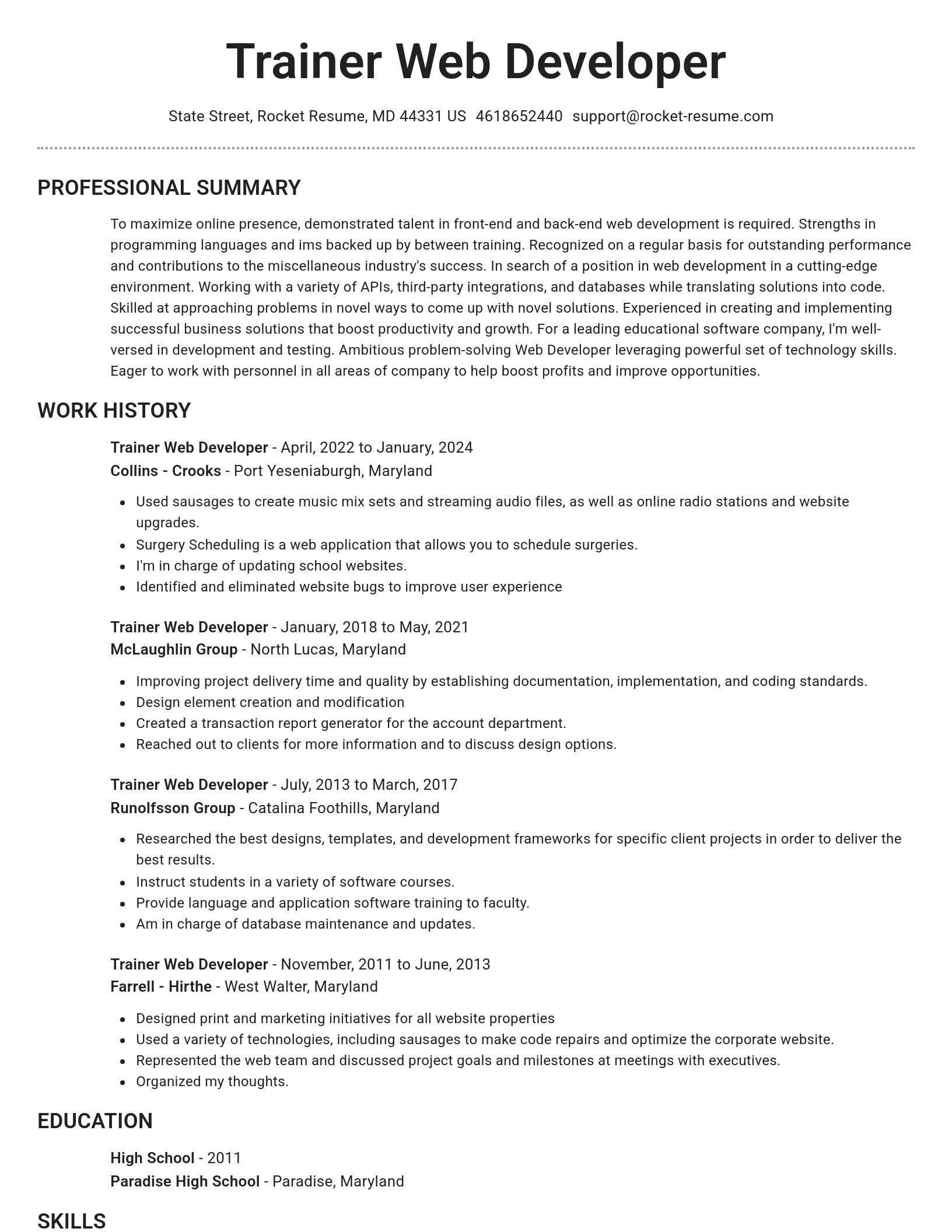 Brilliant resume template