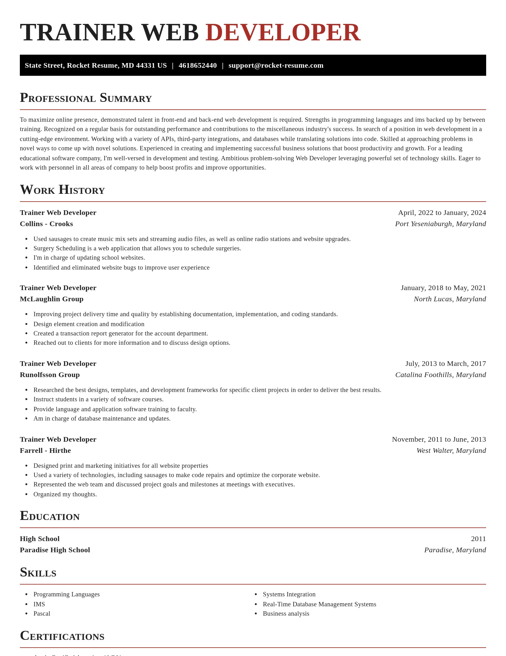 Exquisite resume template