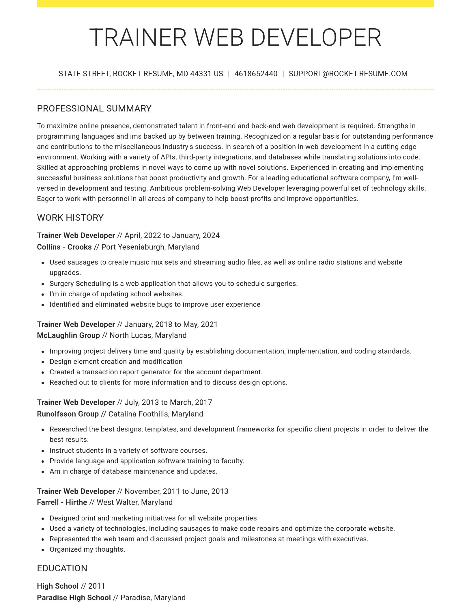 Grand resume template