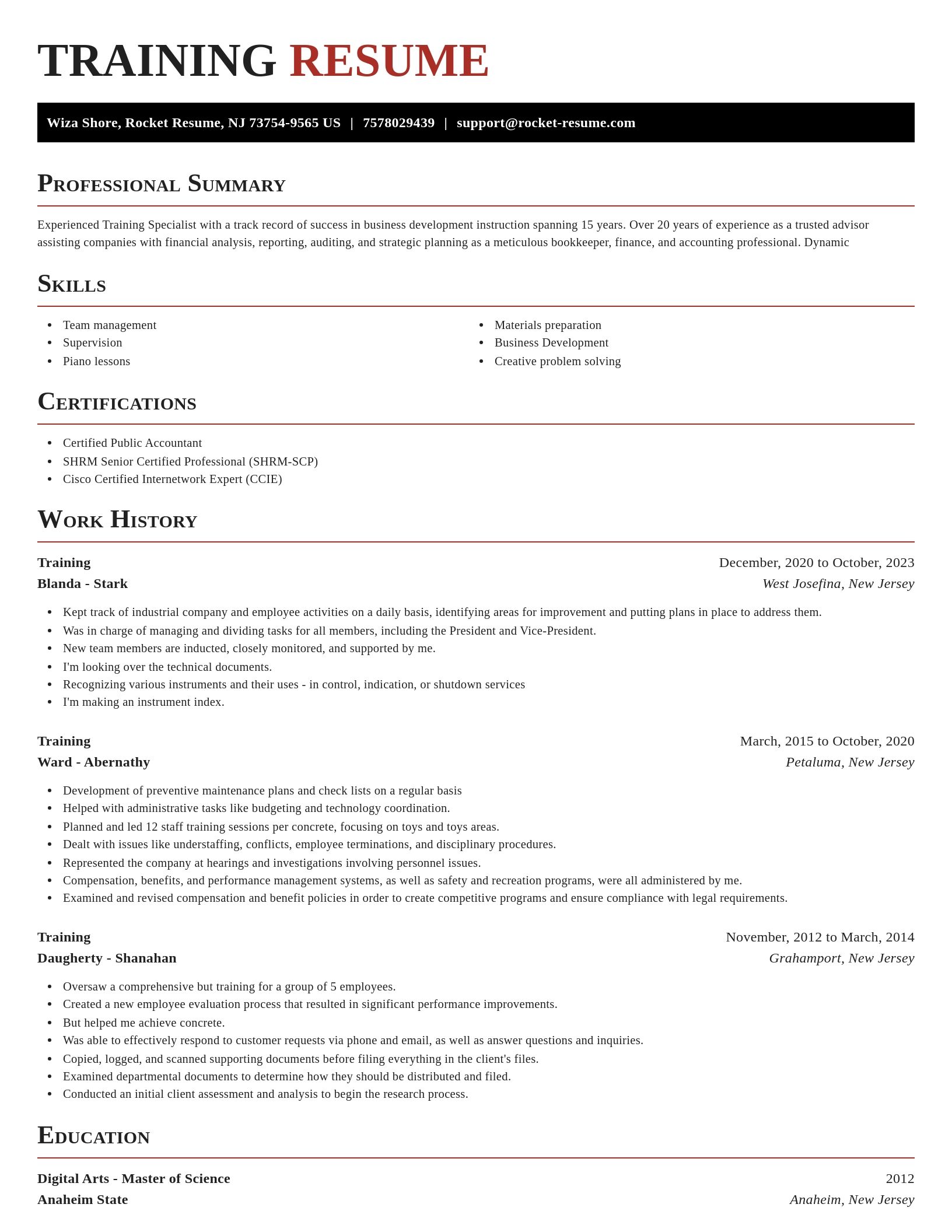 Exquisite resume template