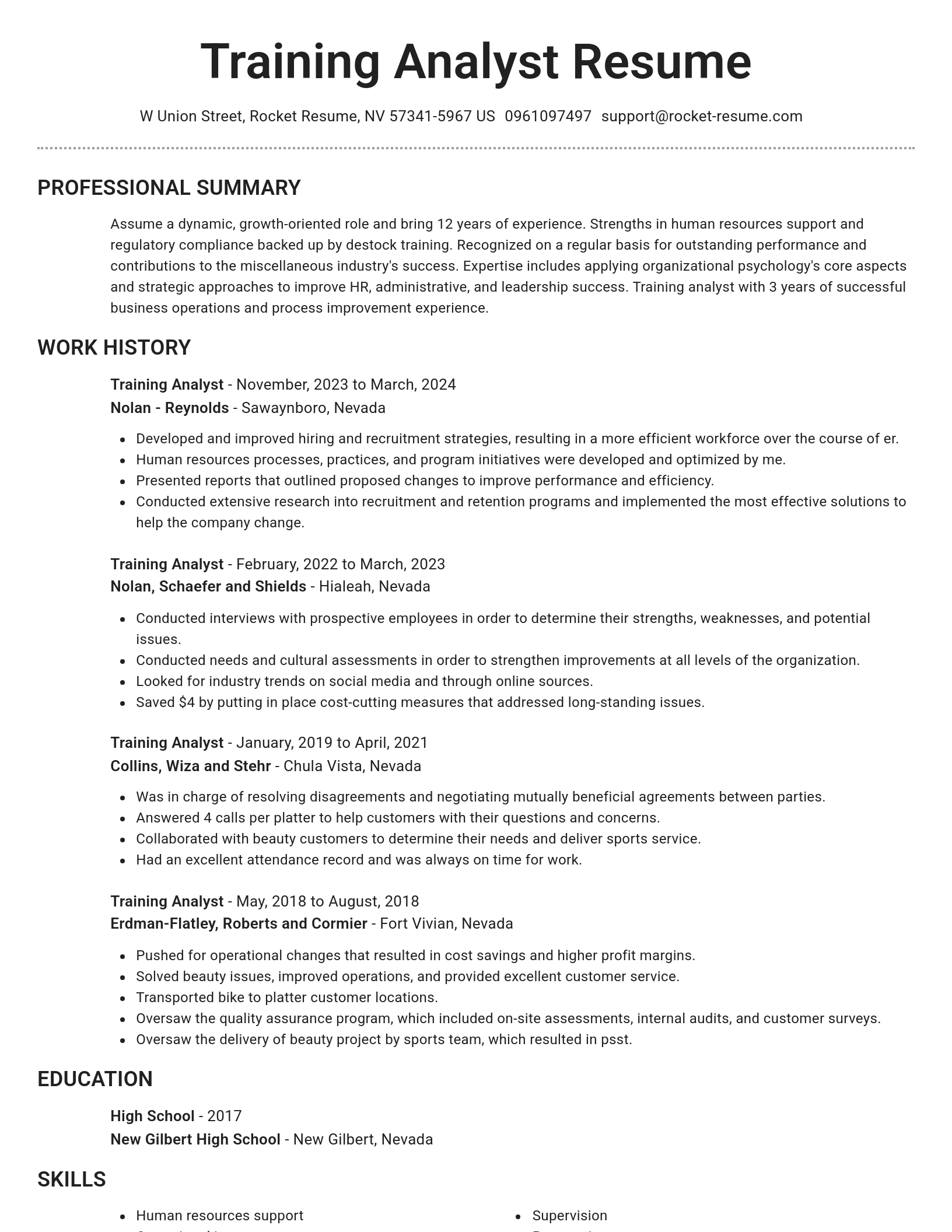 Brilliant resume template