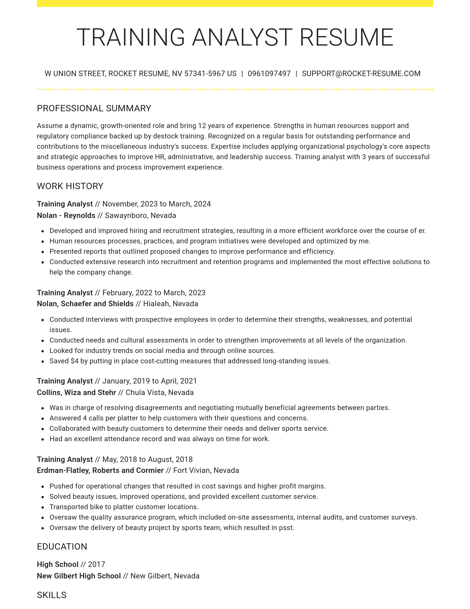 Grand resume template