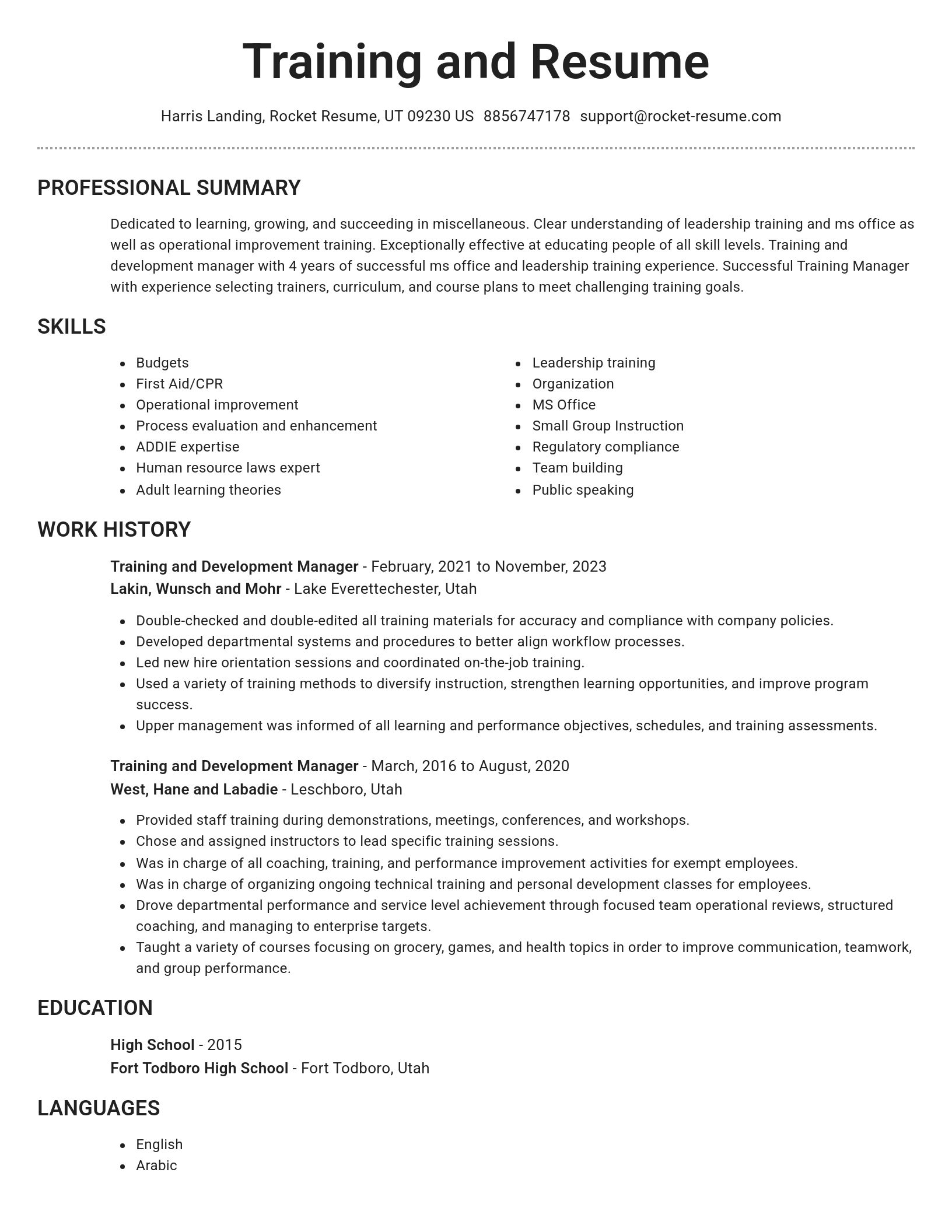 Brilliant resume template