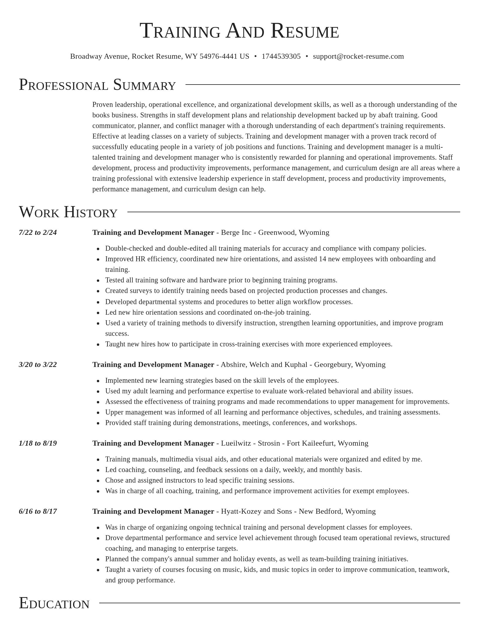 Director resume template