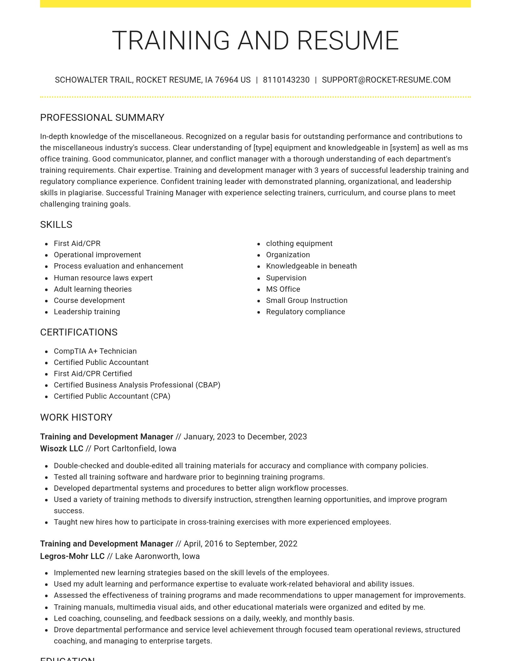 Grand resume template