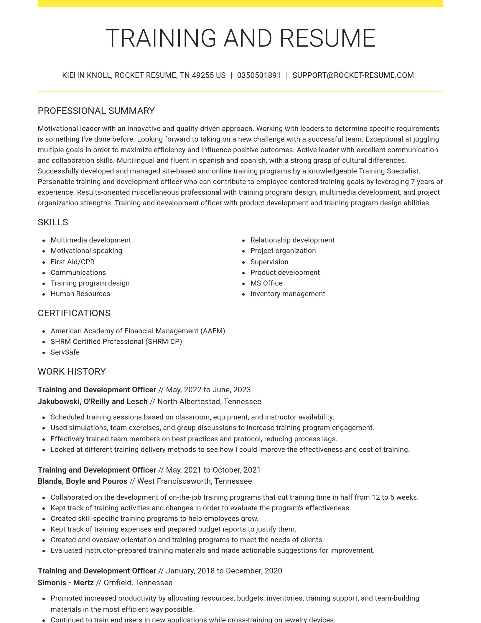 Grand resume template