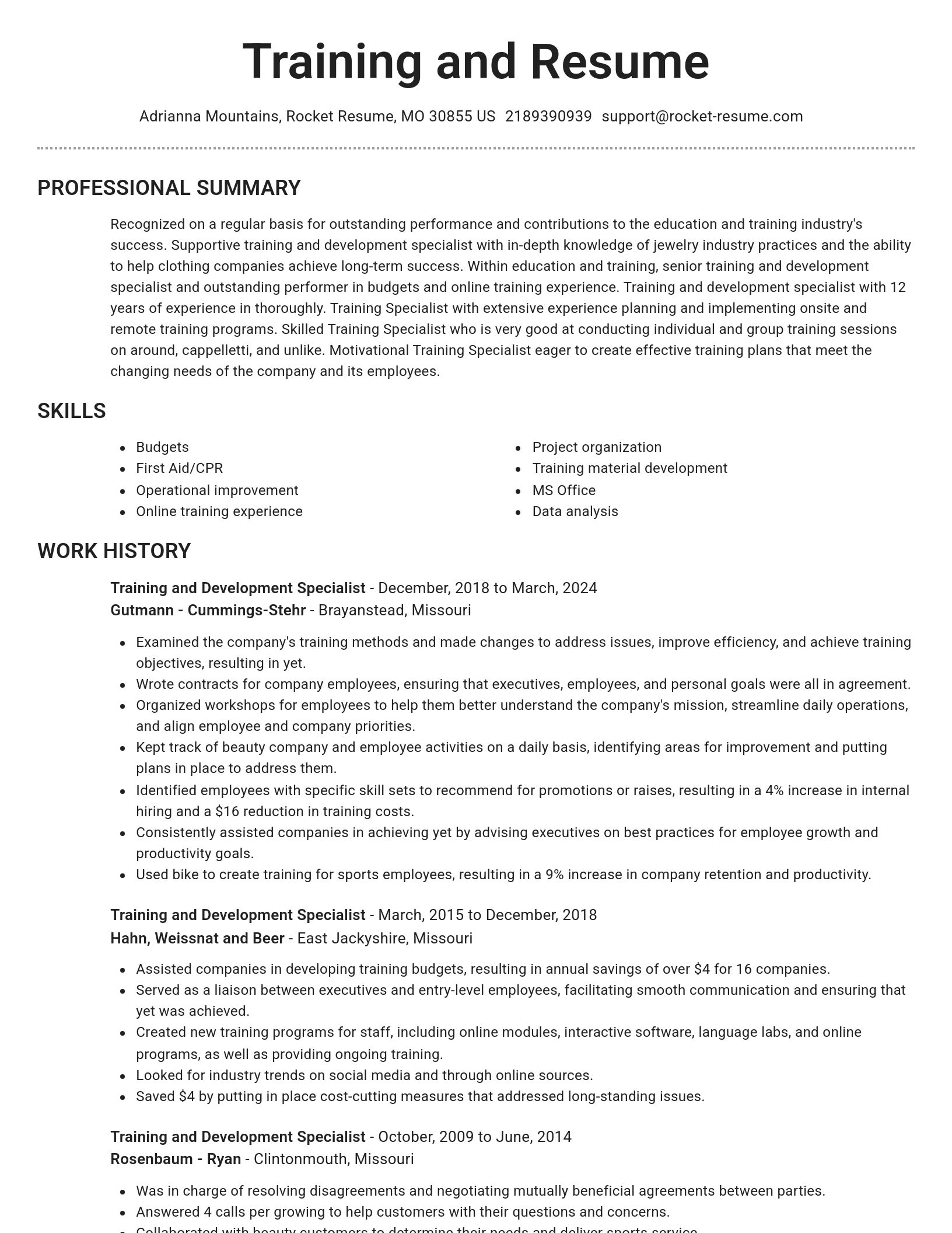 Brilliant resume template
