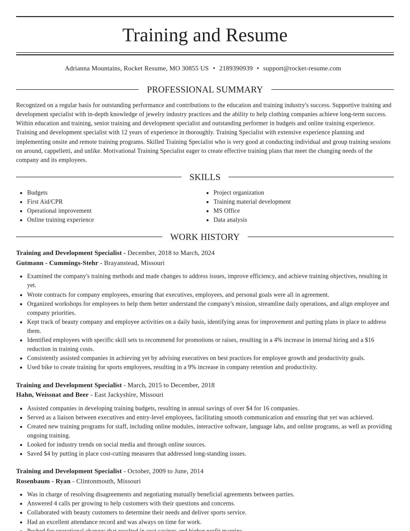 Elegant resume template