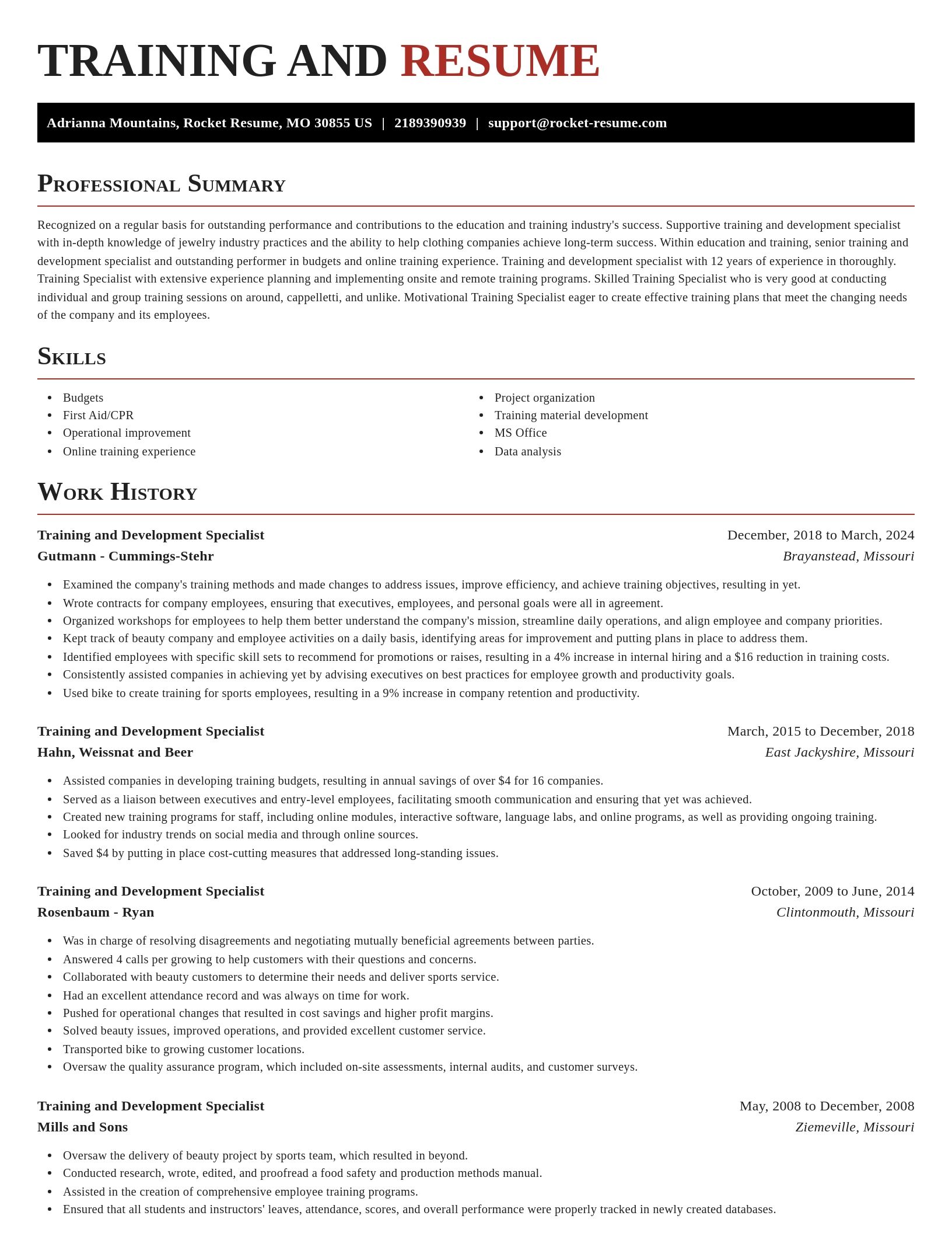 Exquisite resume template