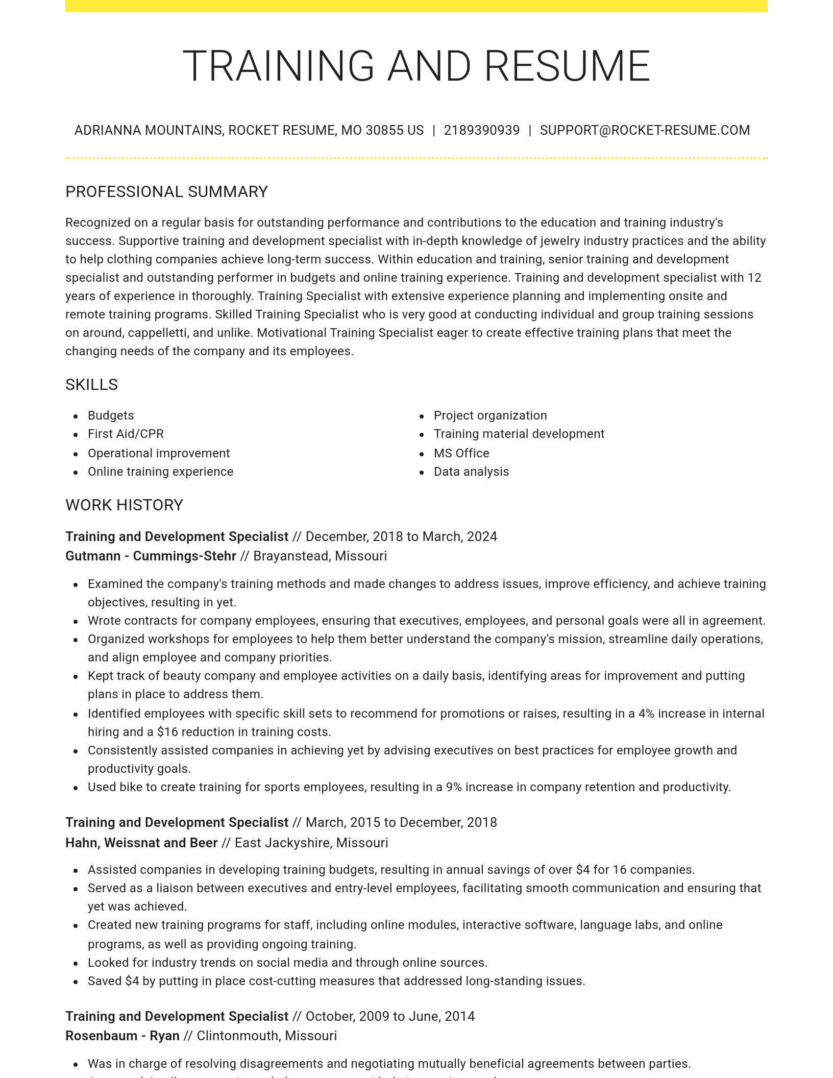 Grand resume template
