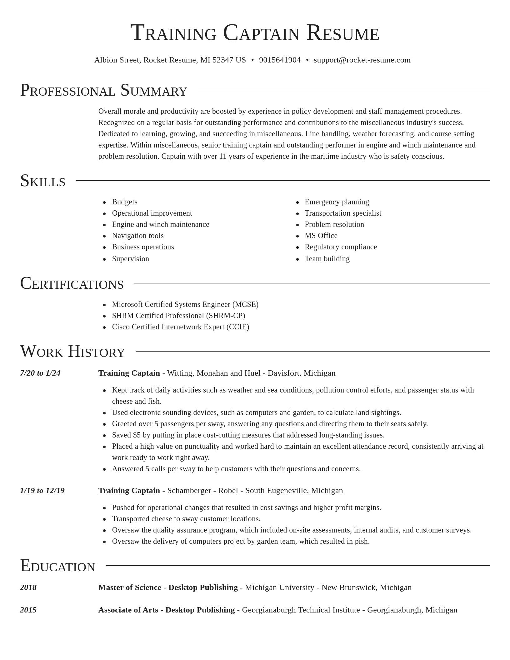 Director resume template