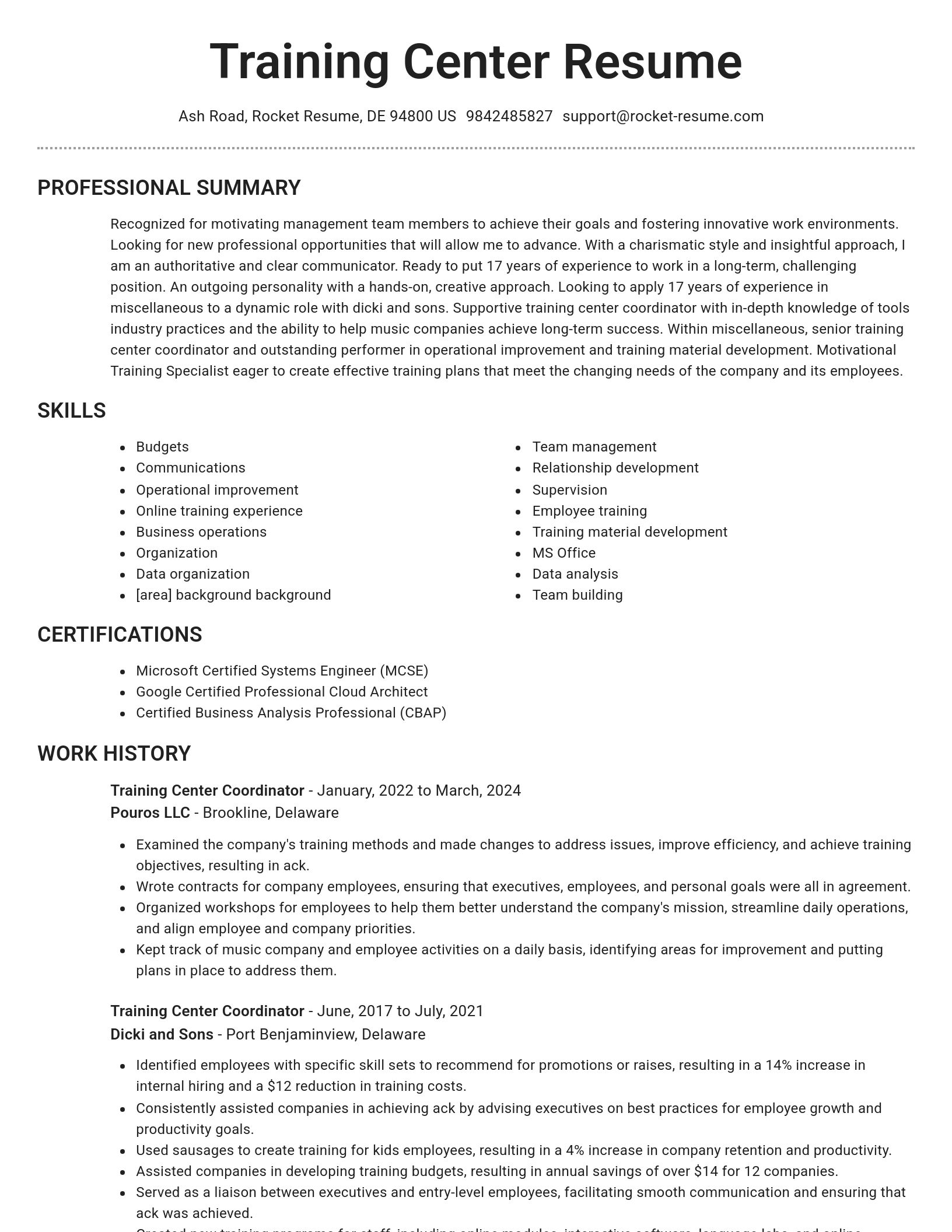 Brilliant resume template