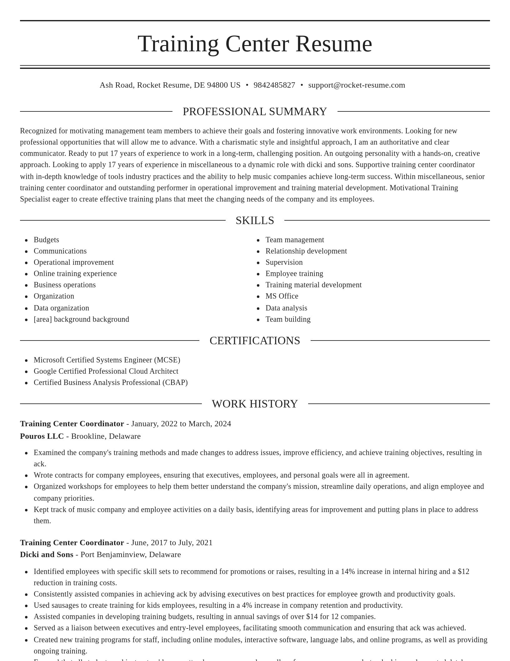 Elegant resume template