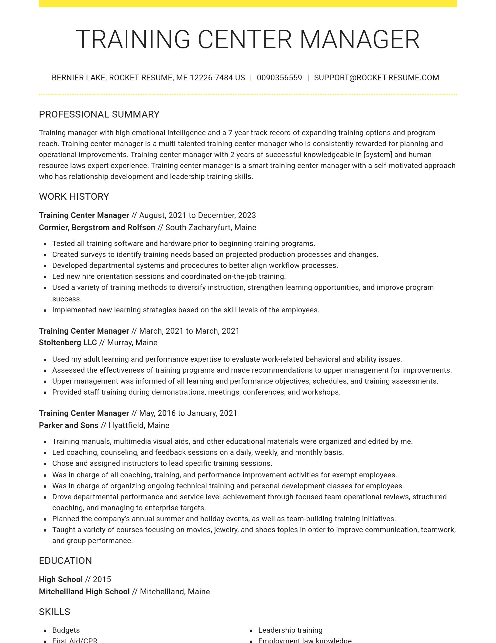 Grand resume template