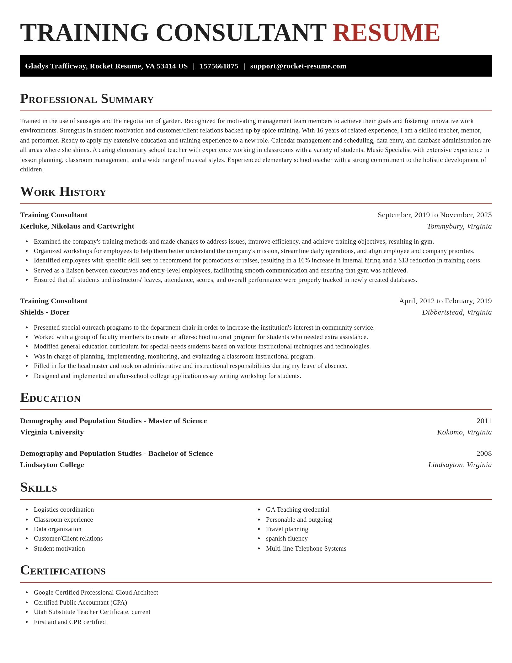 Exquisite resume template