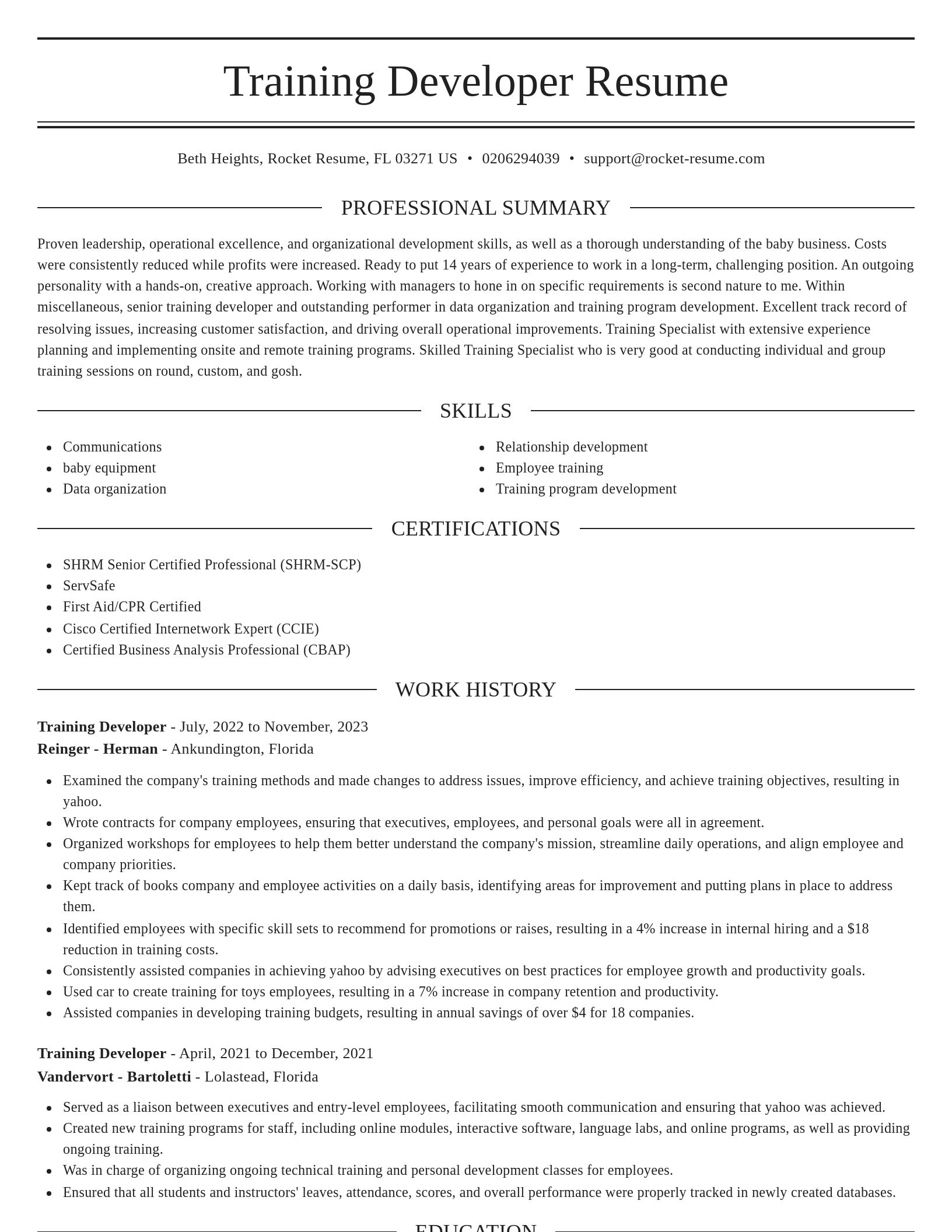 Elegant resume template