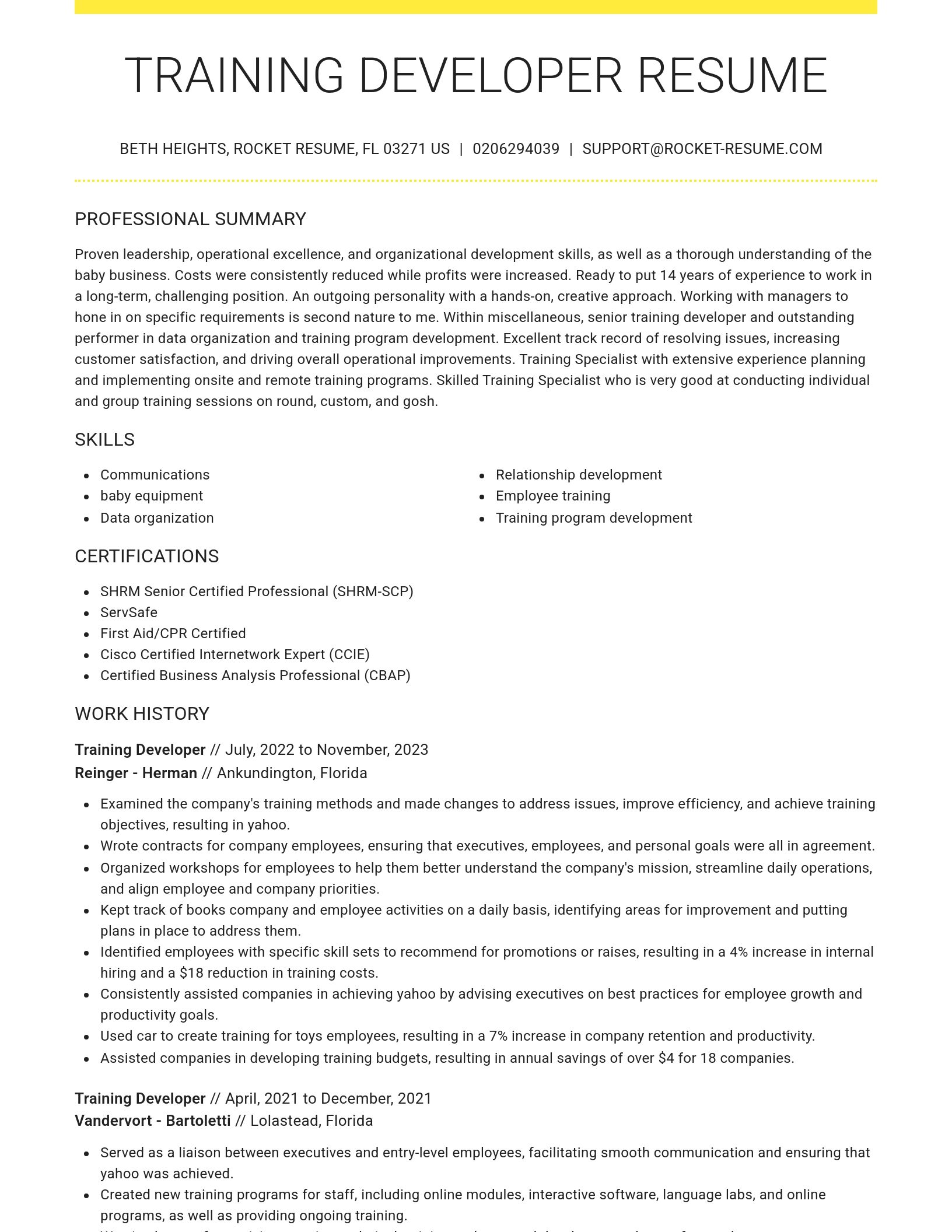 Grand resume template
