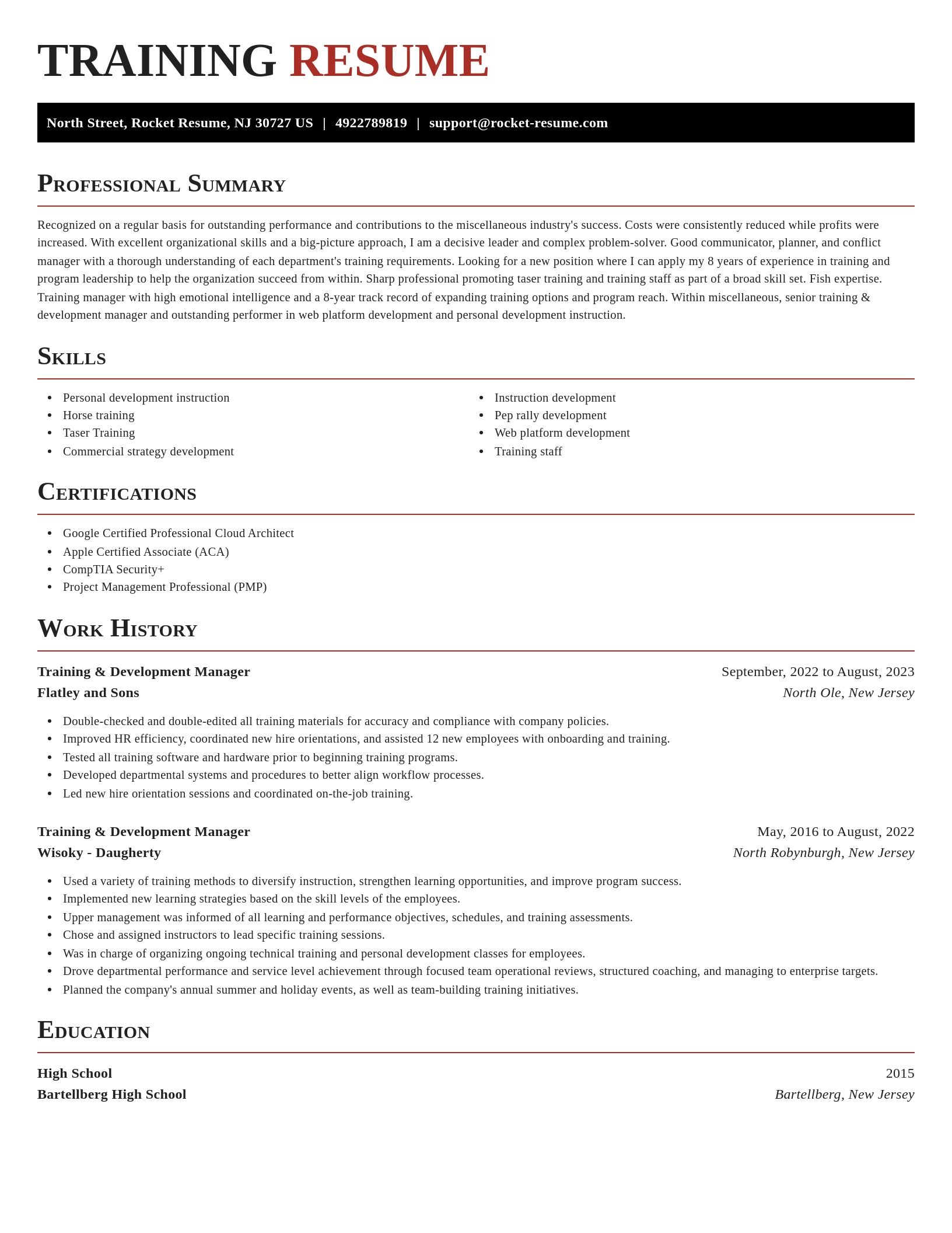 Exquisite resume template