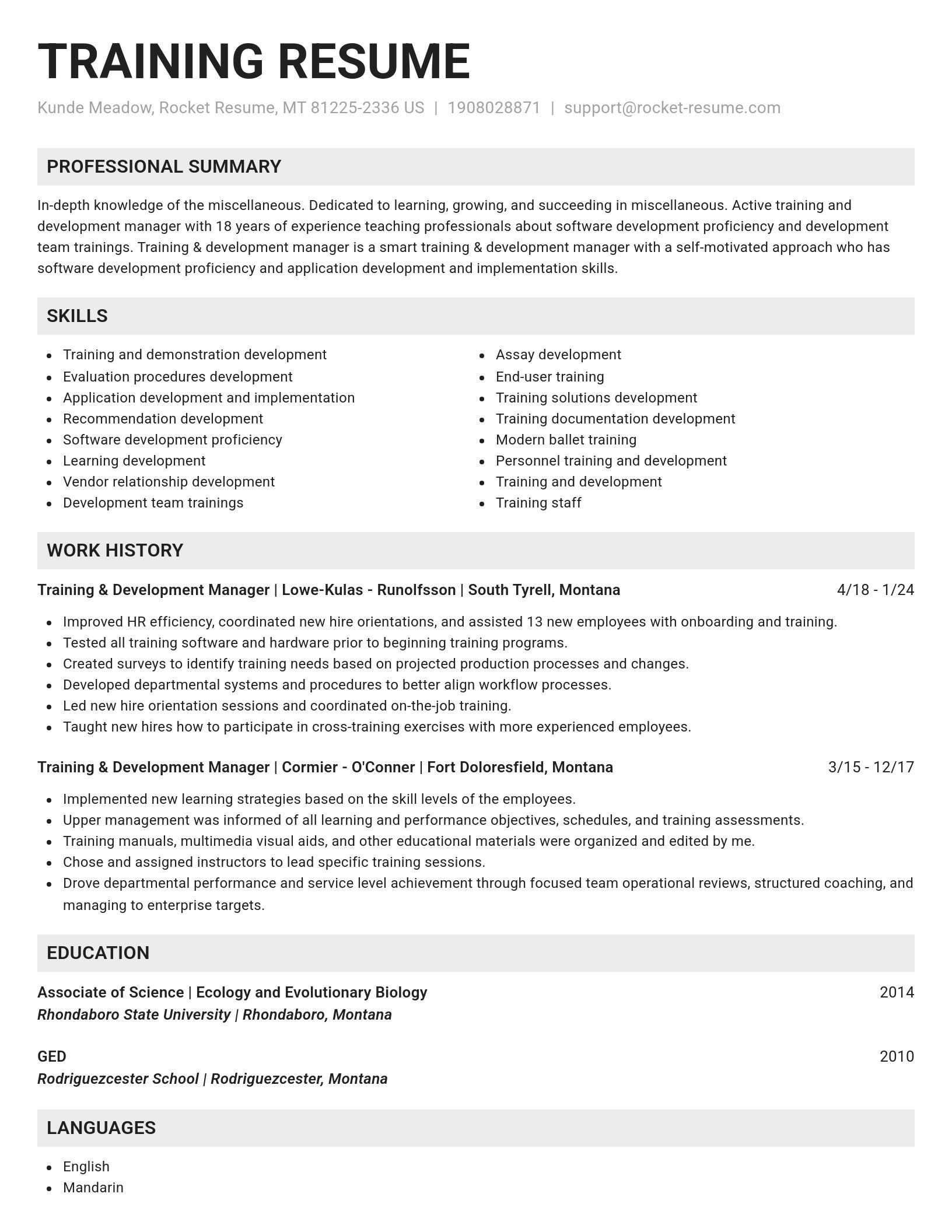 Genius resume template