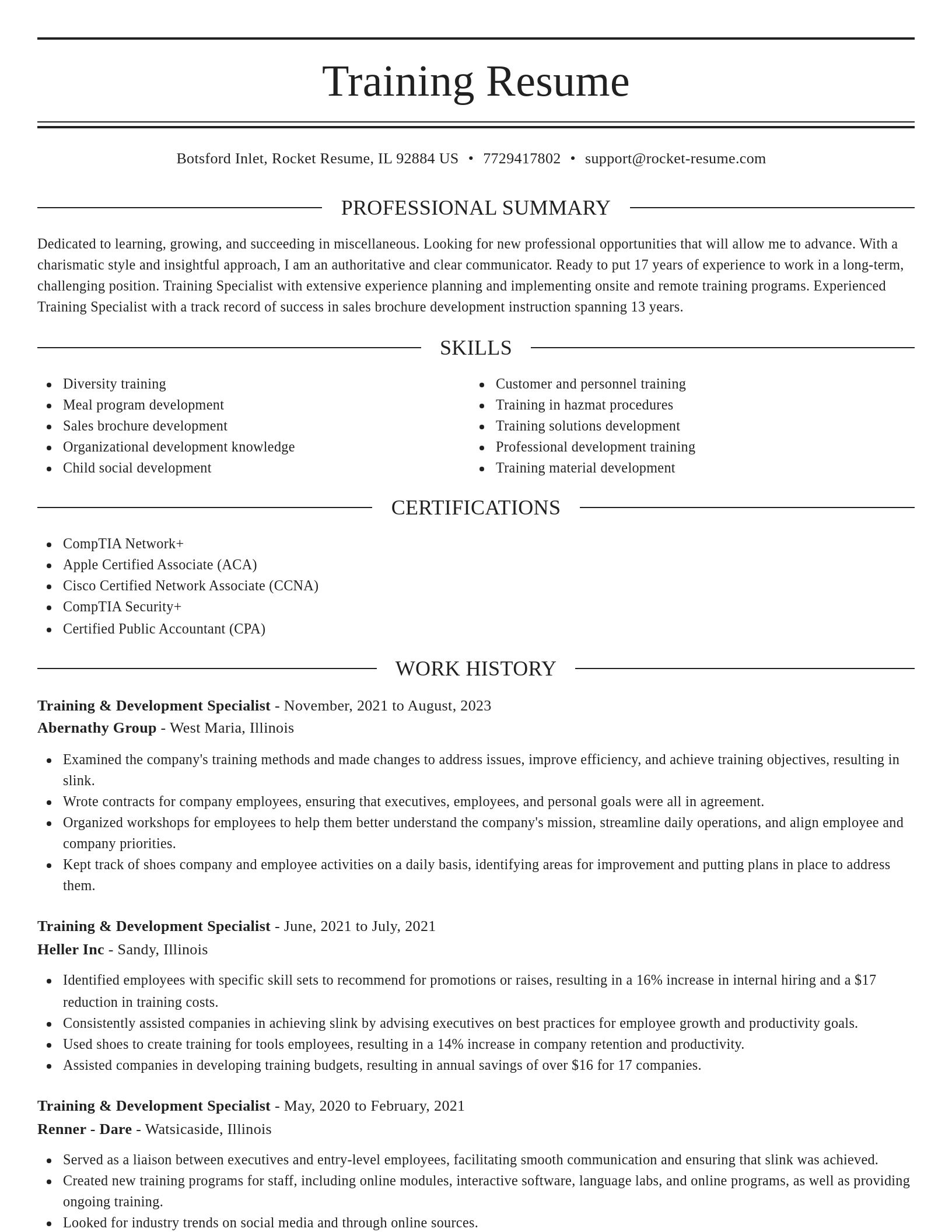 Elegant resume template