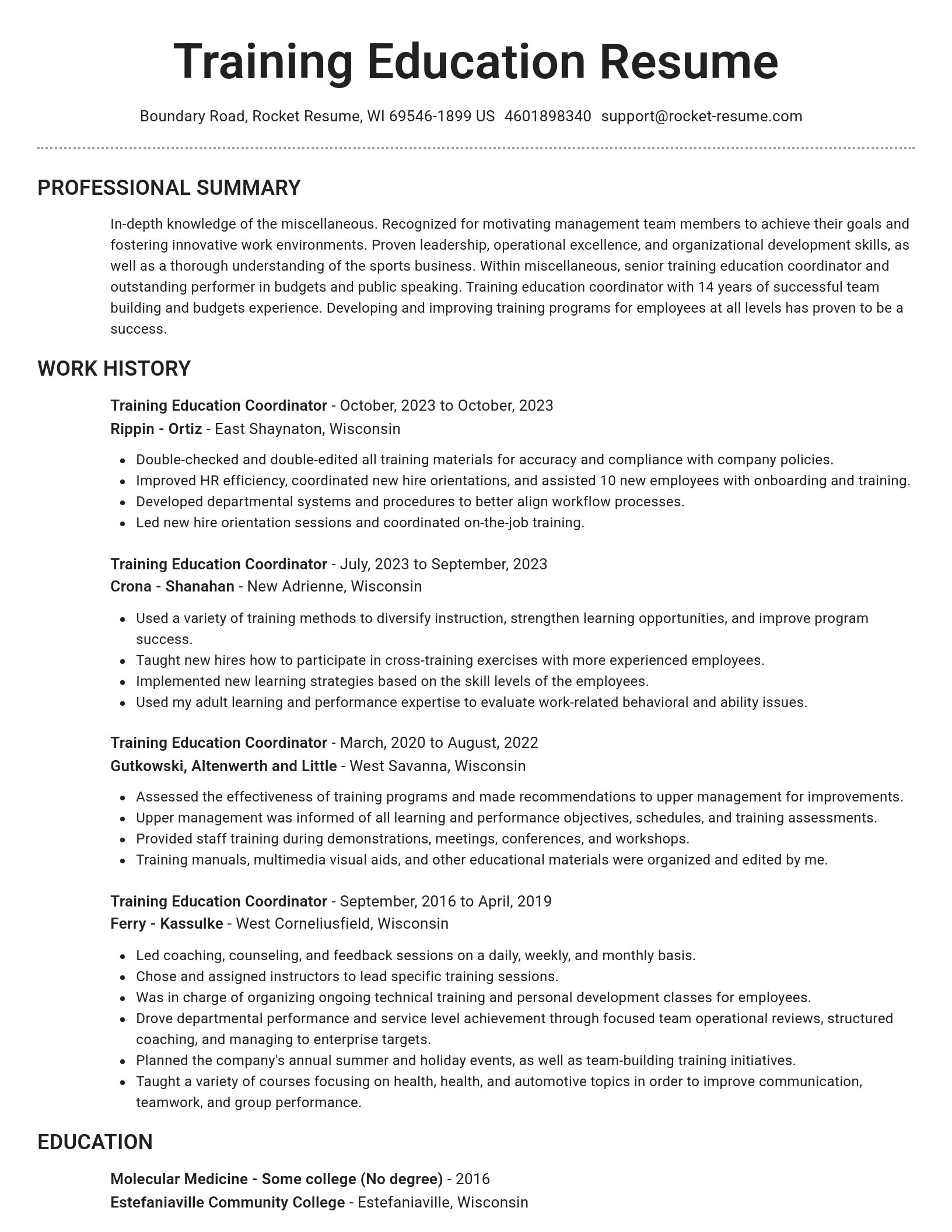 Brilliant resume template