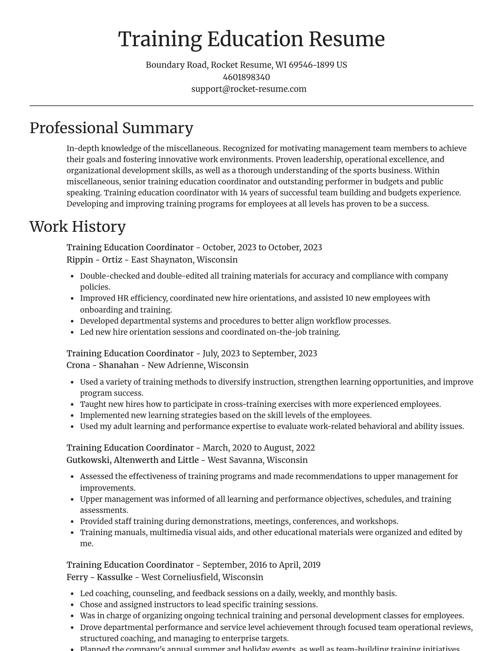 Focal Point resume template