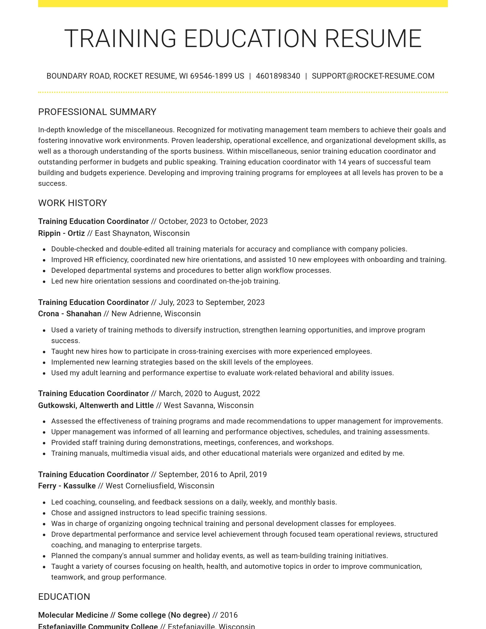 Grand resume template
