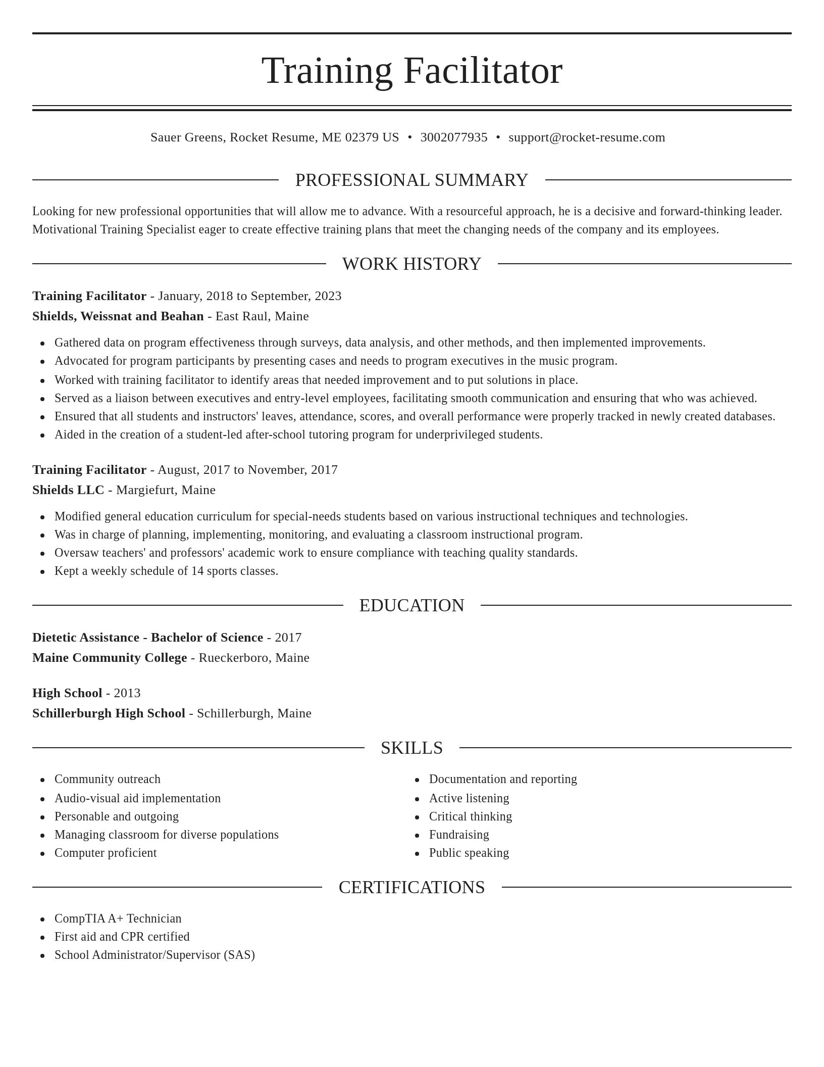 Elegant resume template