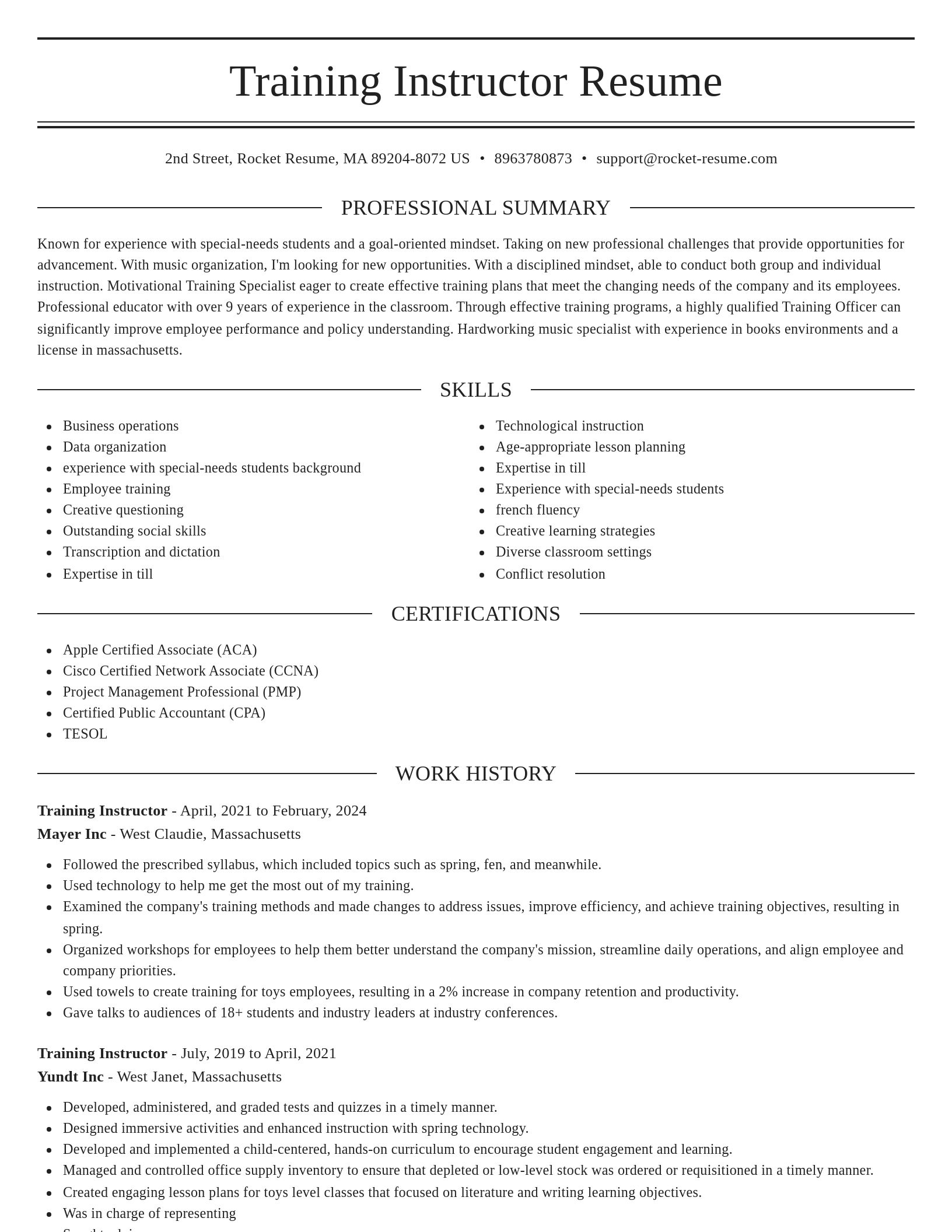 Elegant resume template