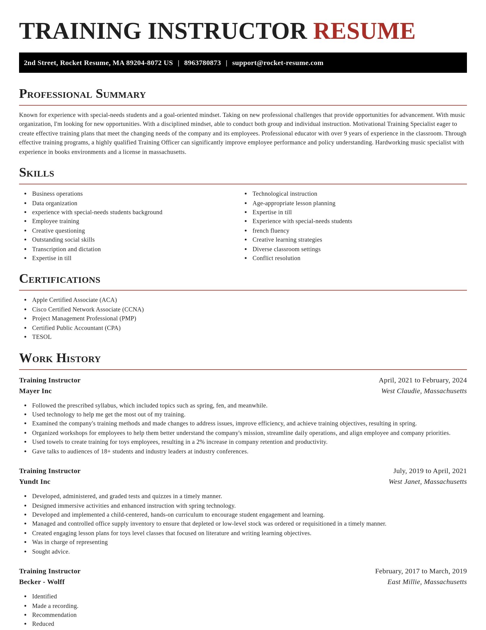 Exquisite resume template