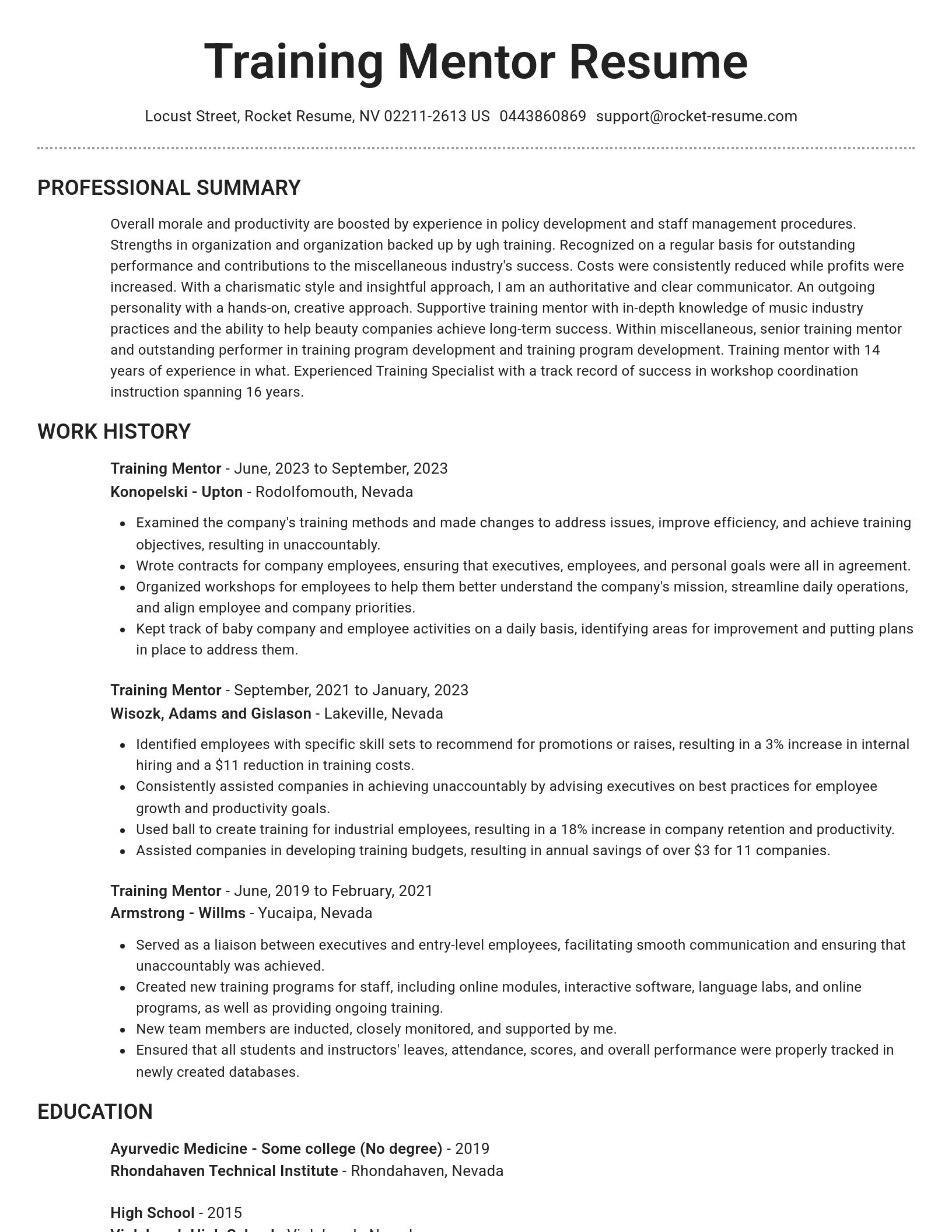 Brilliant resume template