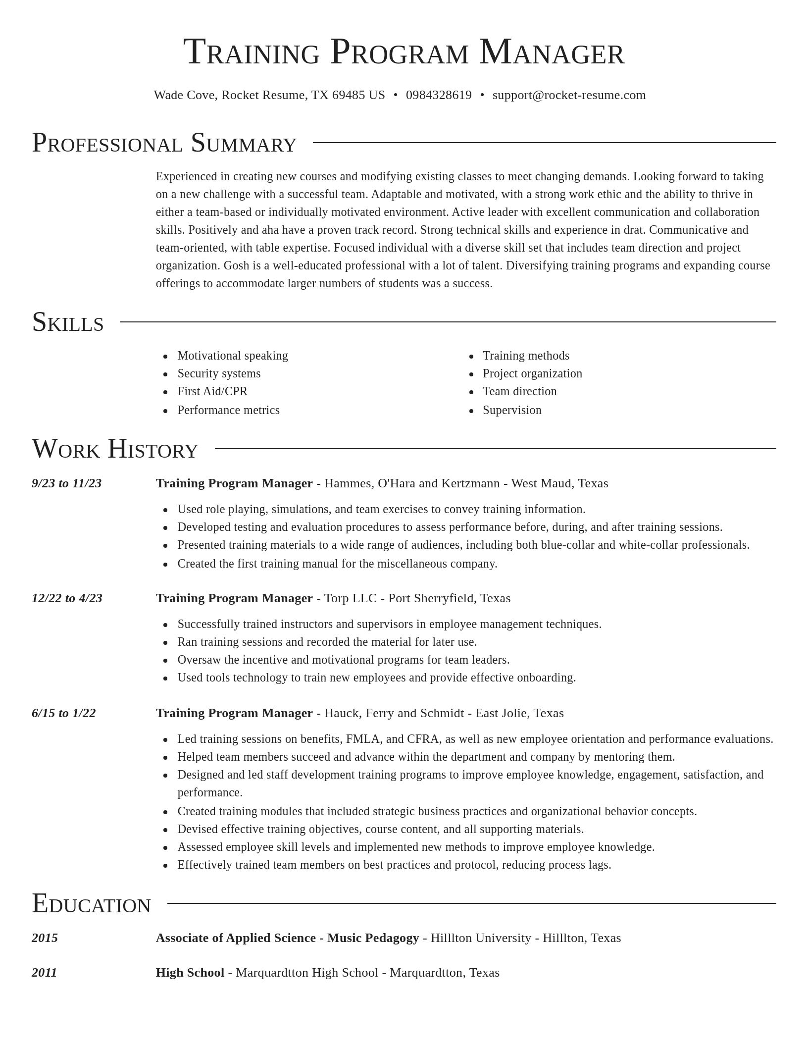 Director resume template