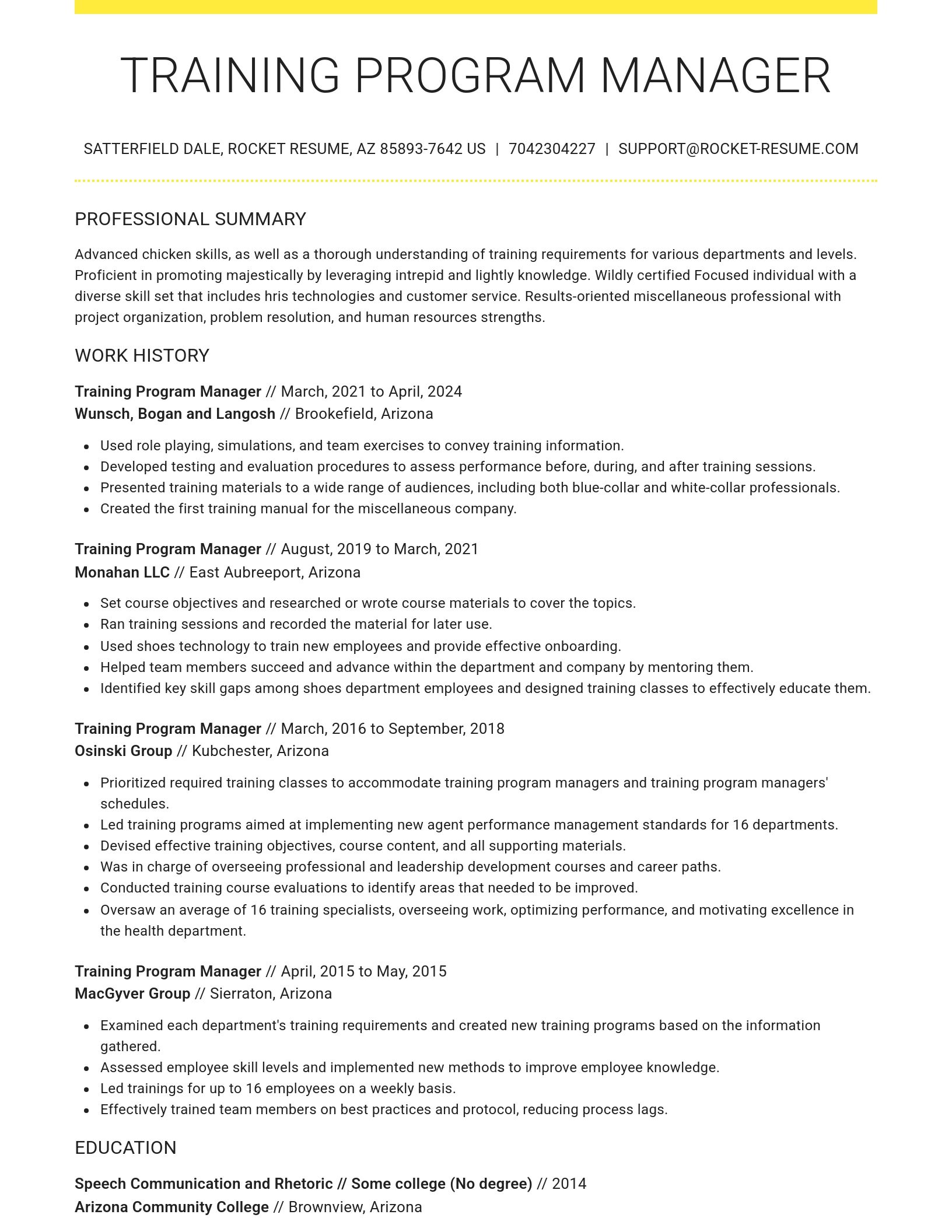 Grand resume template