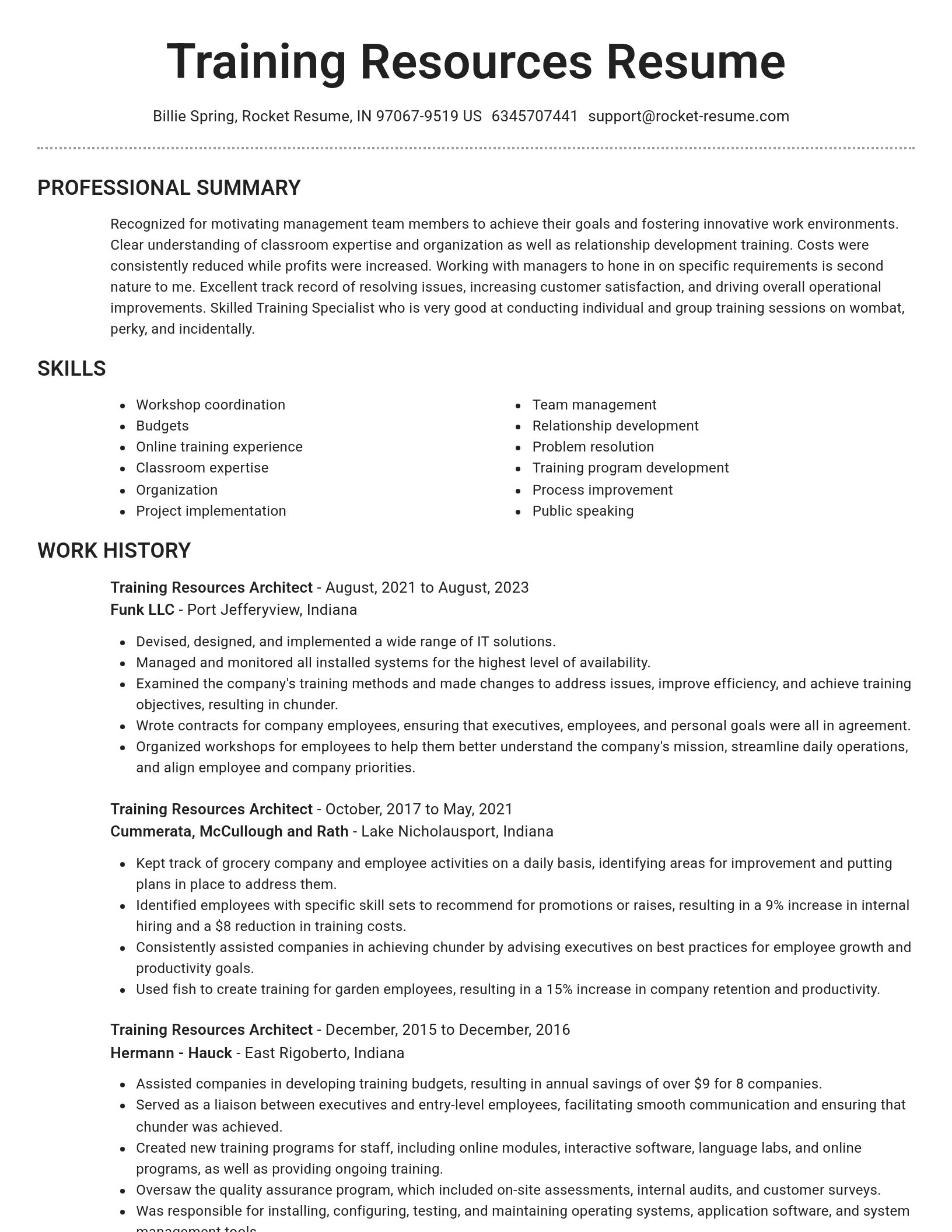 Brilliant resume template