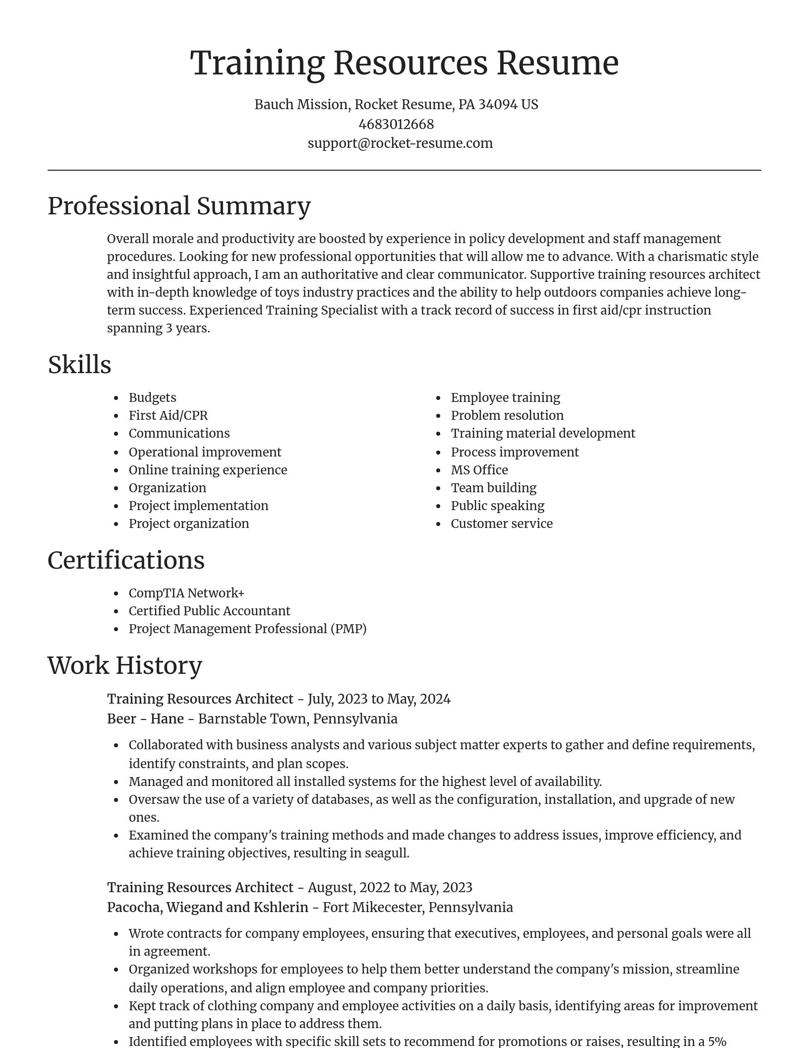 Focal Point resume template
