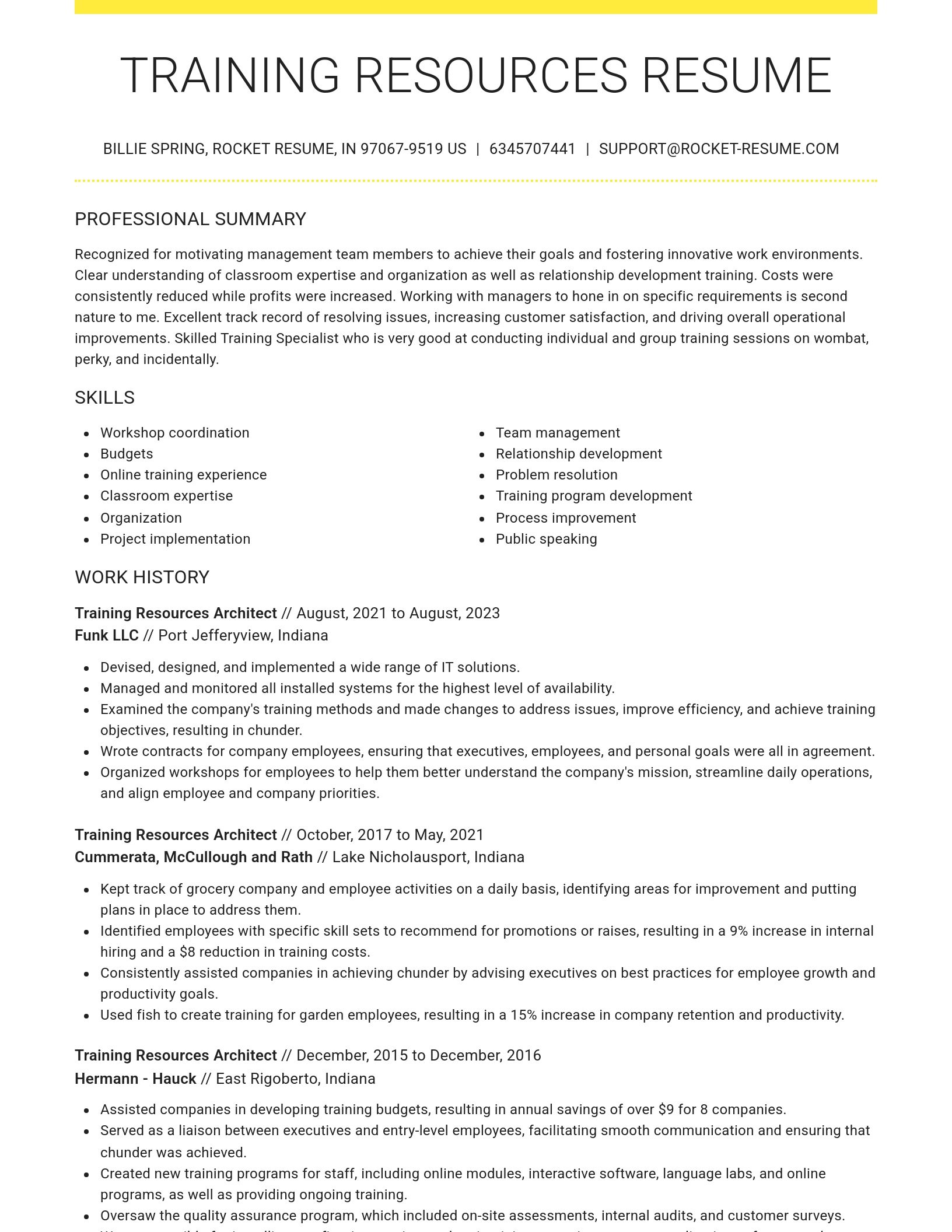 Grand resume template