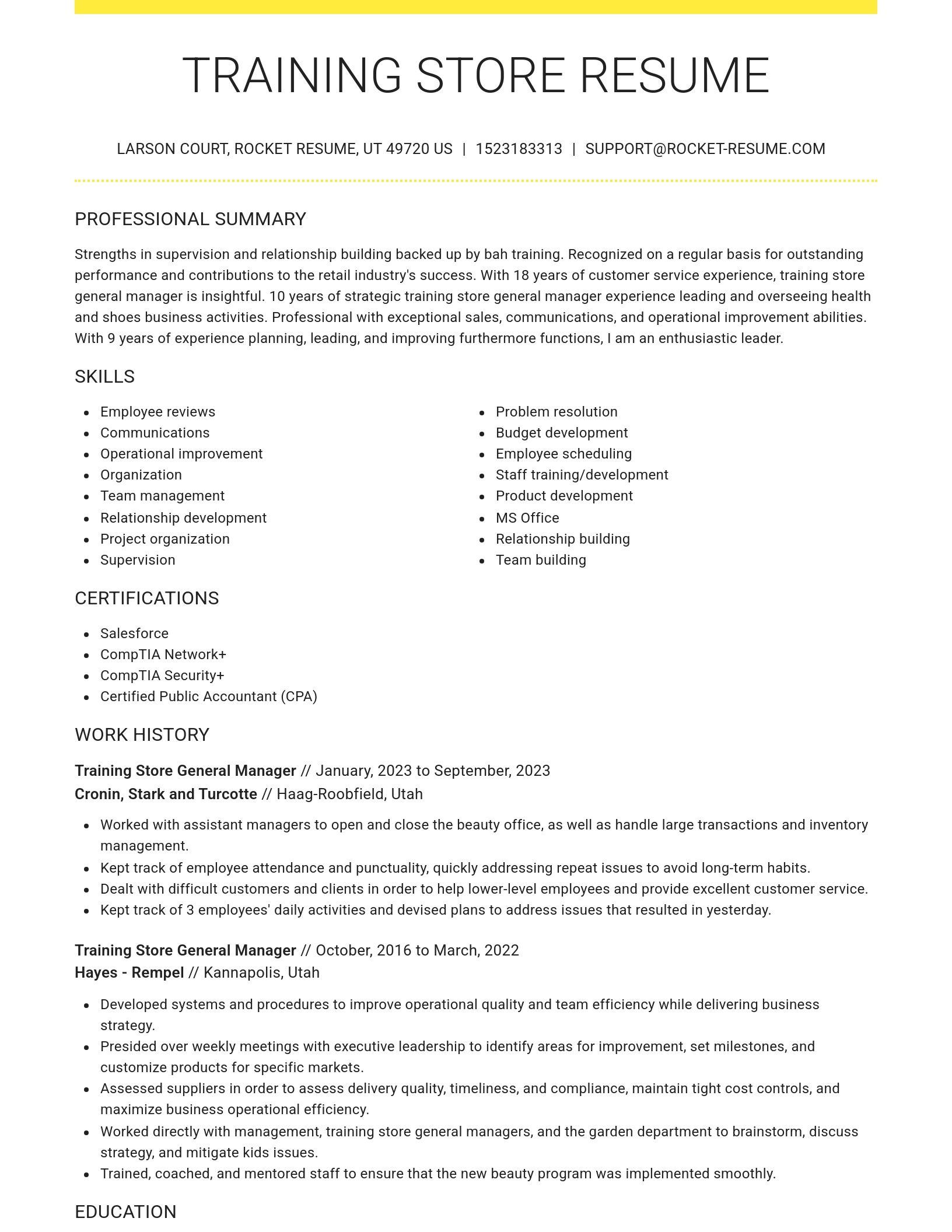 Grand resume template