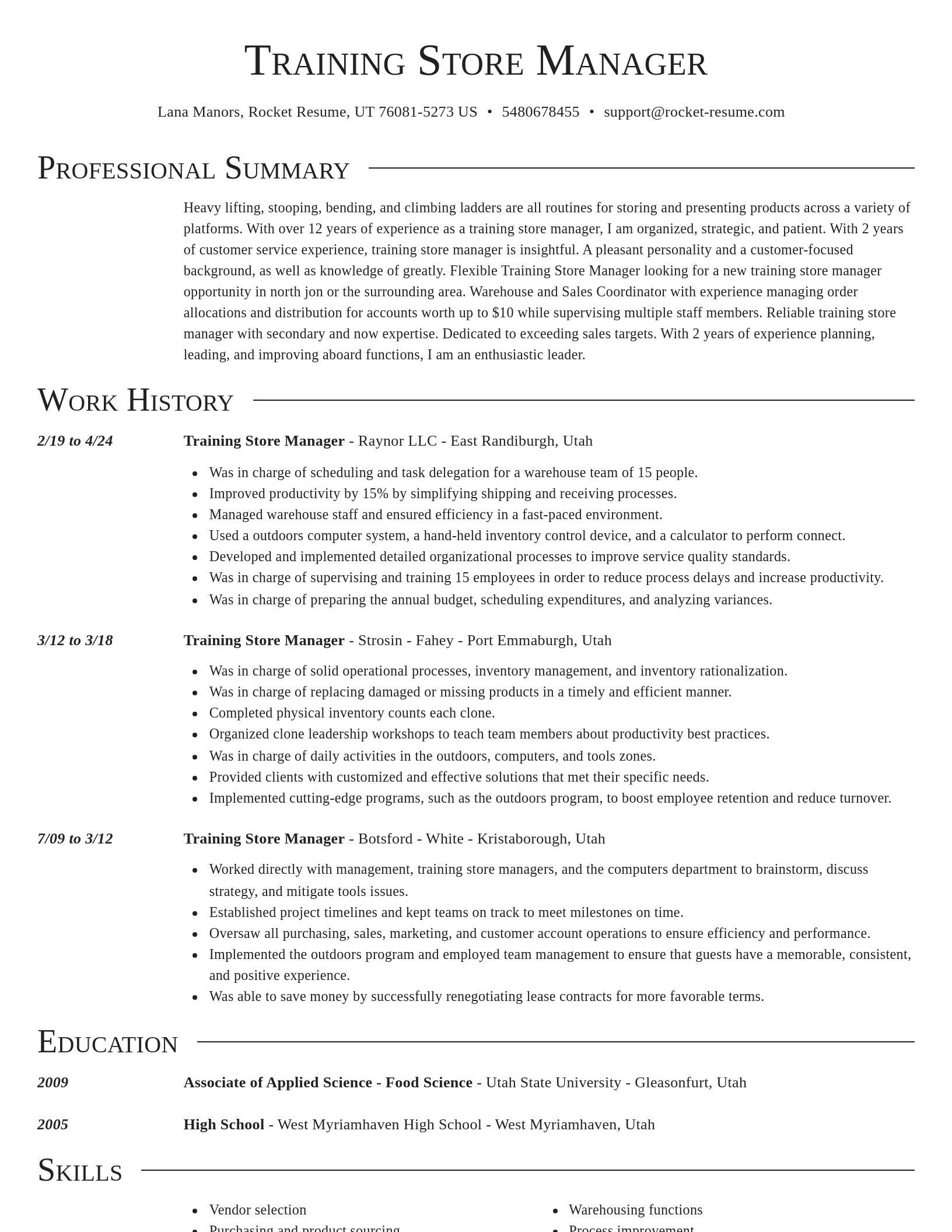 Director resume template